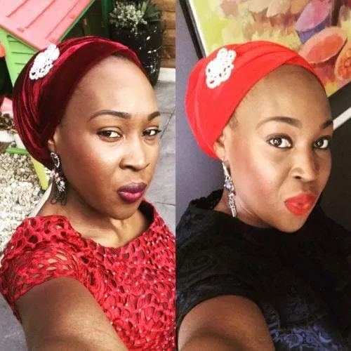 Plain Small Velvet Turban Head Wrap (Single wrap) With Brooch