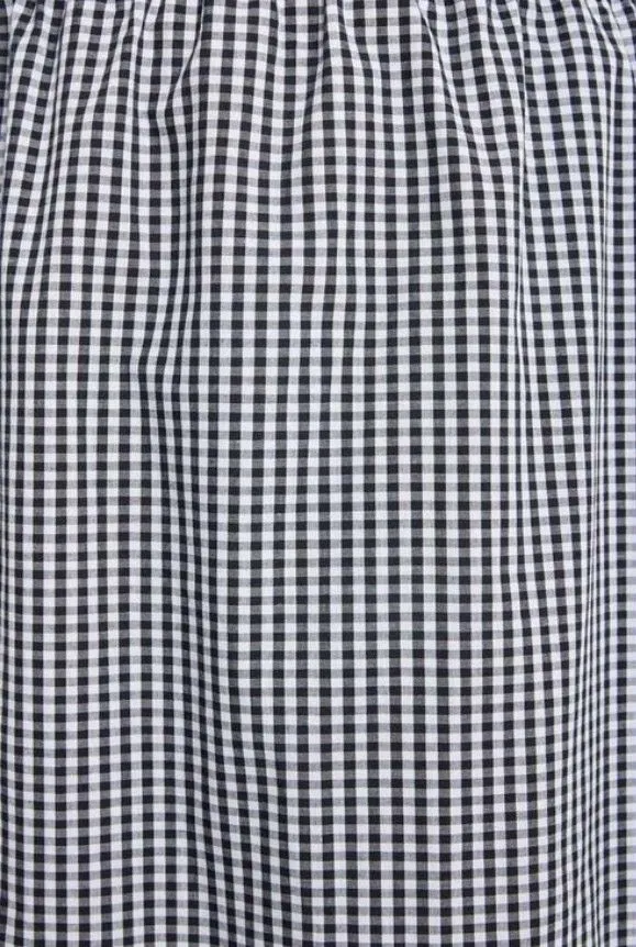 Plus Black Gingham Dress Wrap Maxi Off Shoulder Ruffle Casual Checker