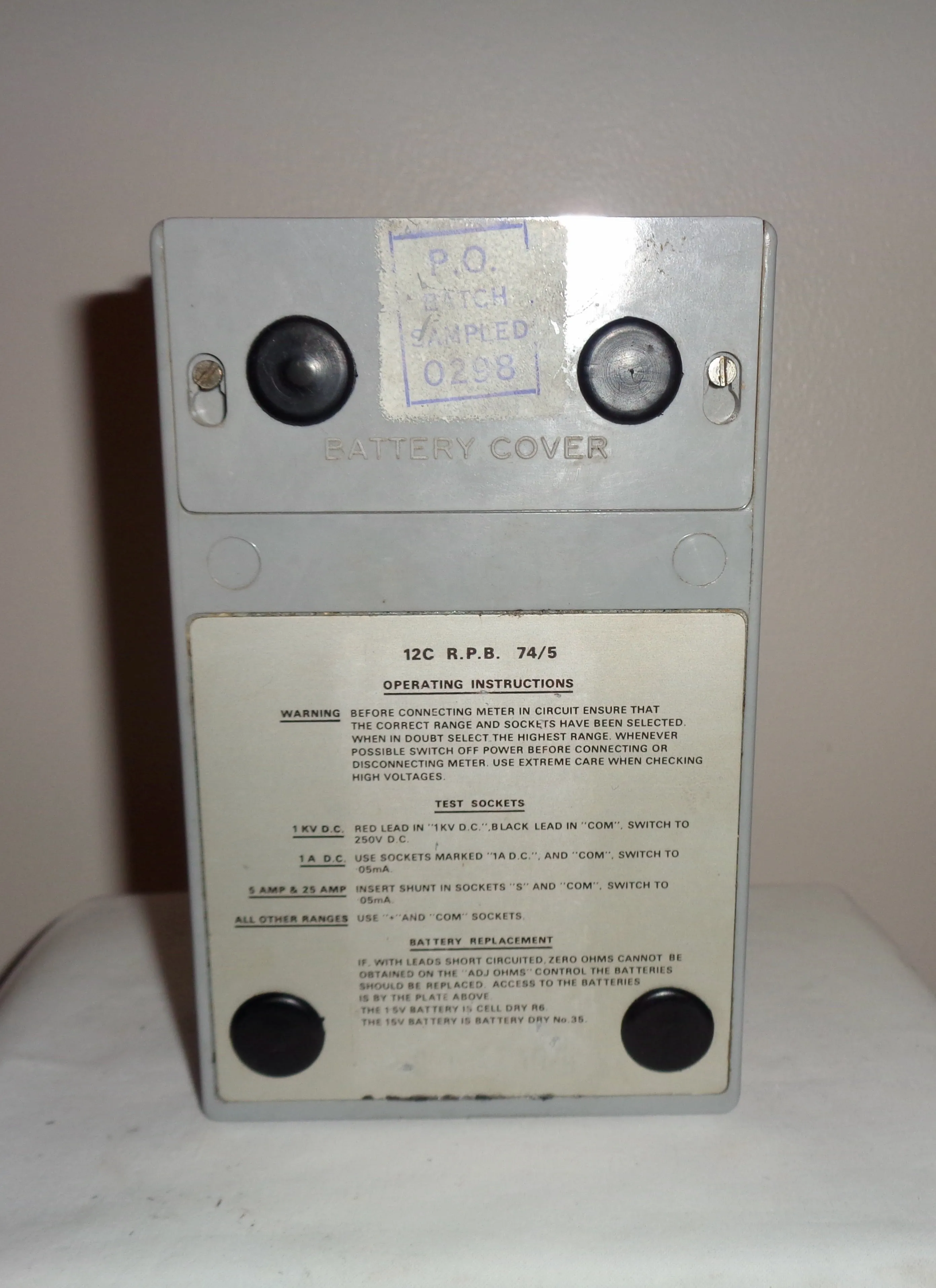 Post Office Multirange Meter Model 12C/1 Includes Leather Case & Leads