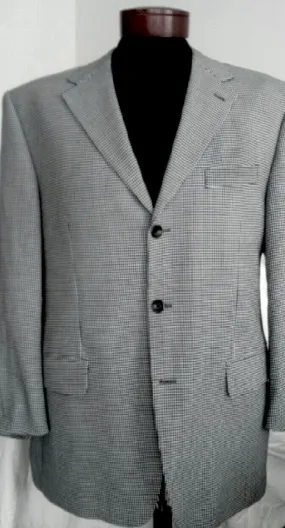 Premiato- Black/White Houndstooth Sport Coat- Size 42R