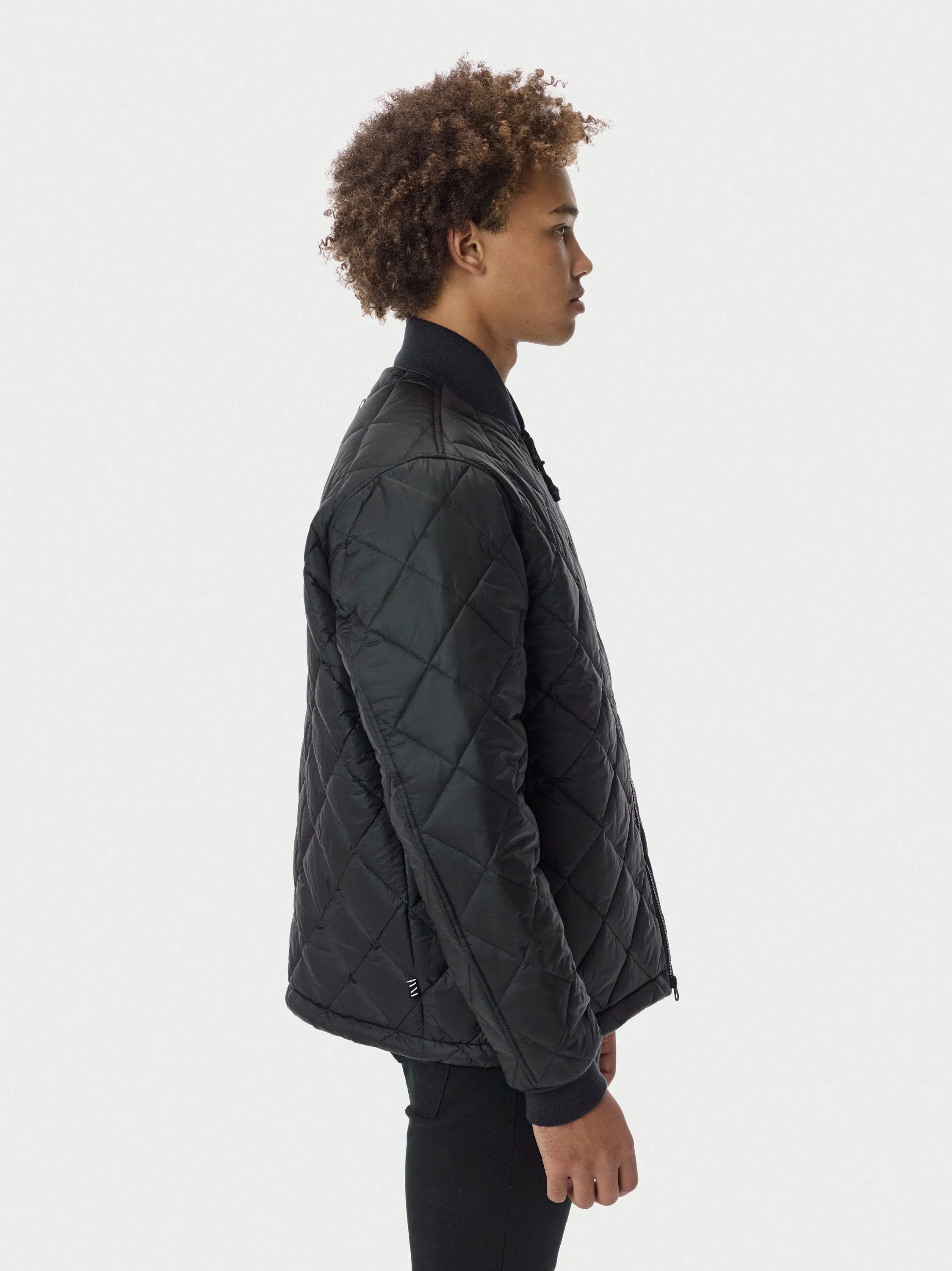 Quilted Bomber - Black