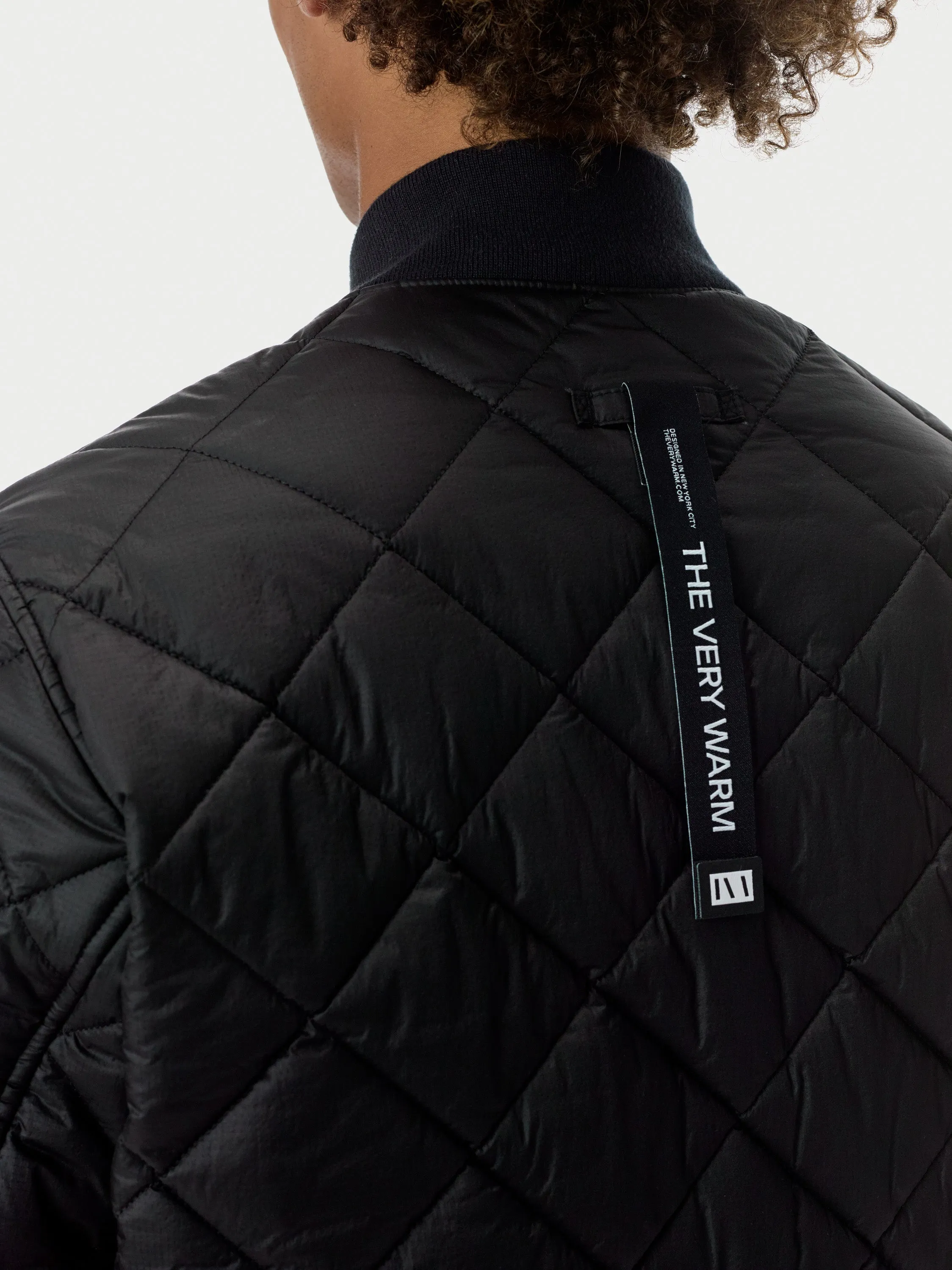 Quilted Bomber - Black
