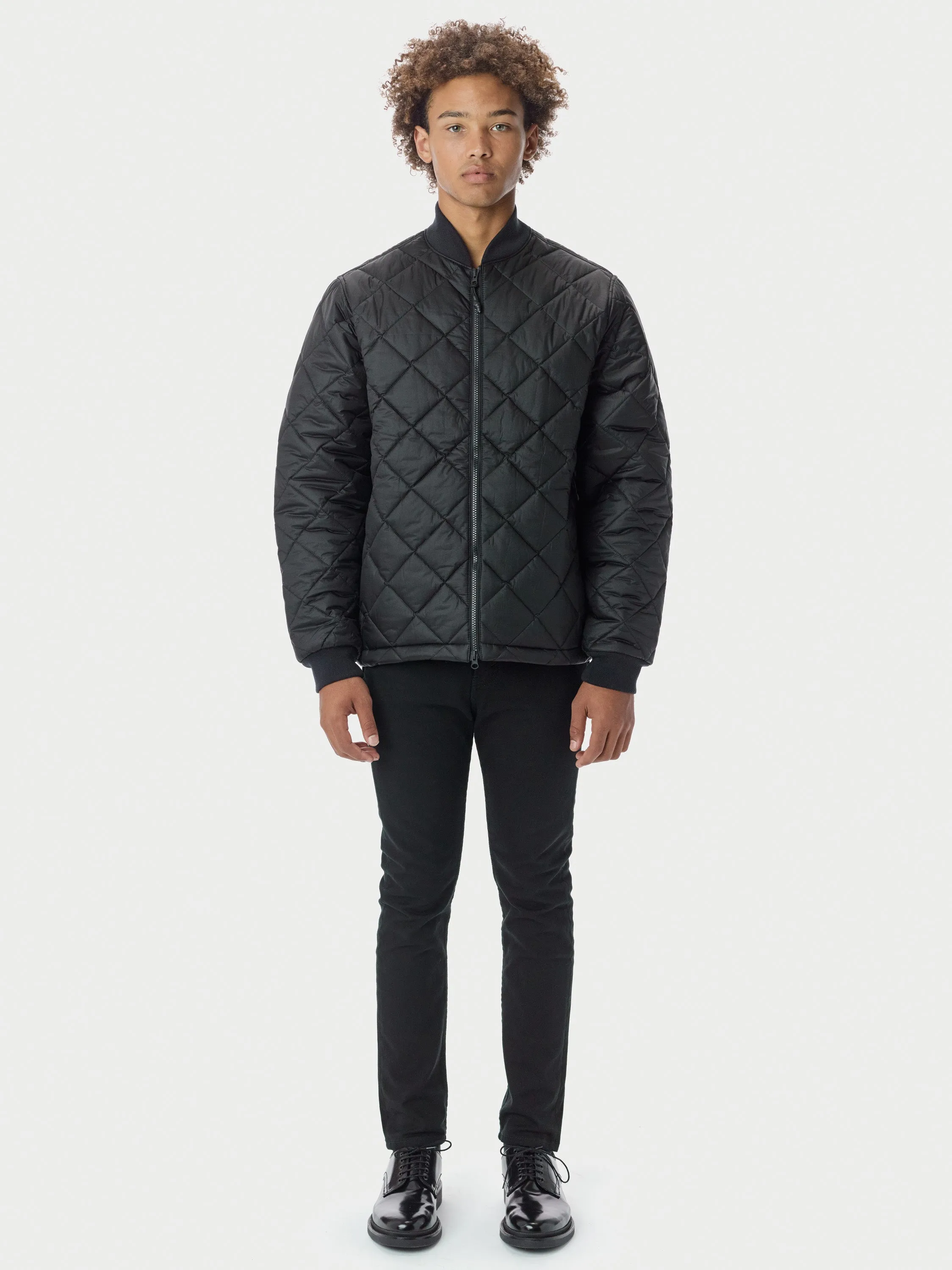 Quilted Bomber - Black