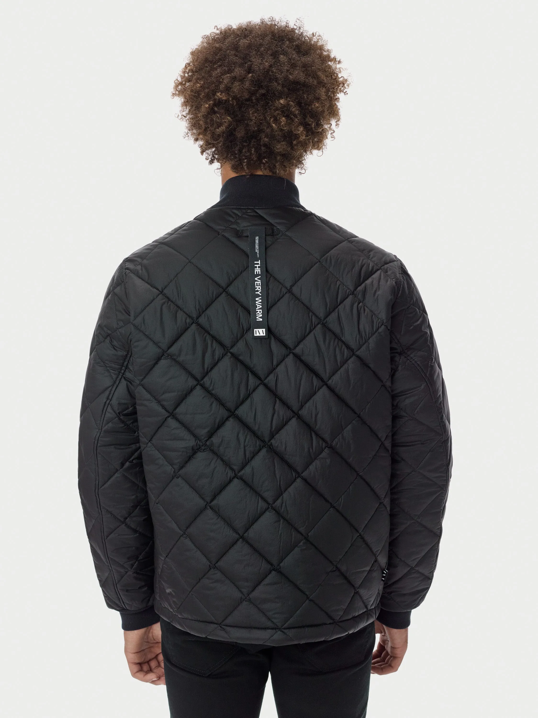 Quilted Bomber - Black