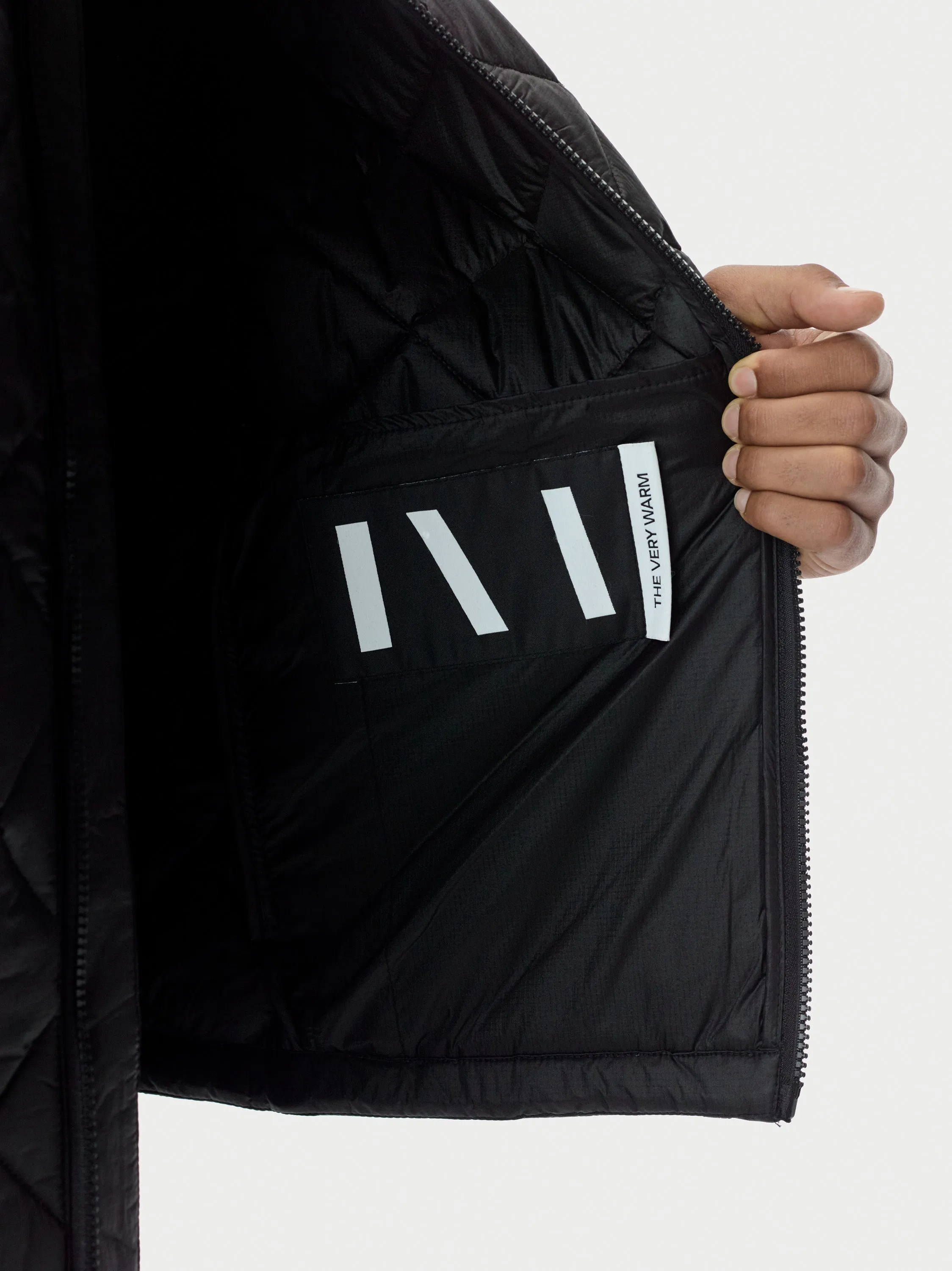 Quilted Bomber - Black