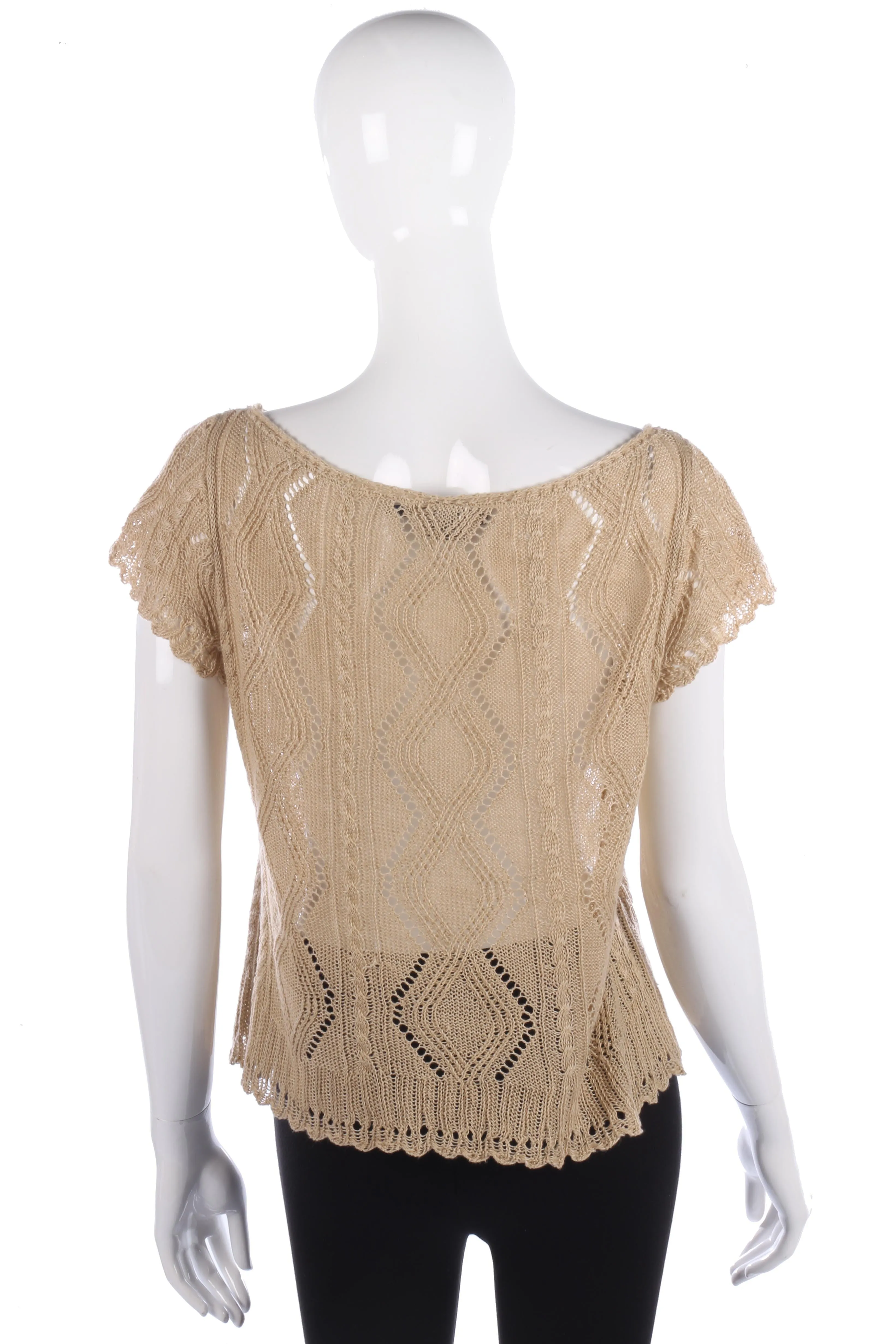 Ralph Lauren Knitted Linen Short Sleeved Summer Top Size M