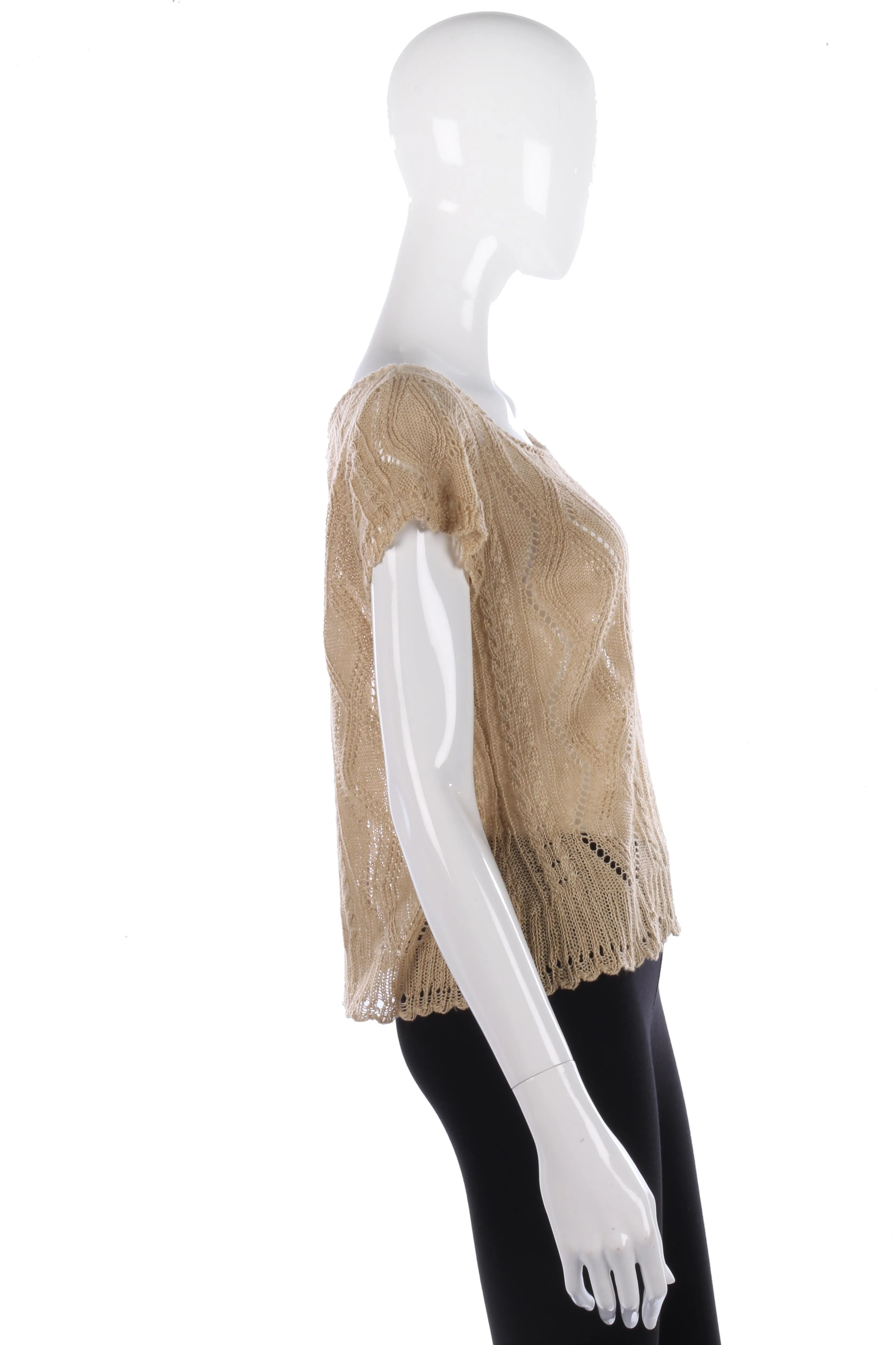 Ralph Lauren Knitted Linen Short Sleeved Summer Top Size M