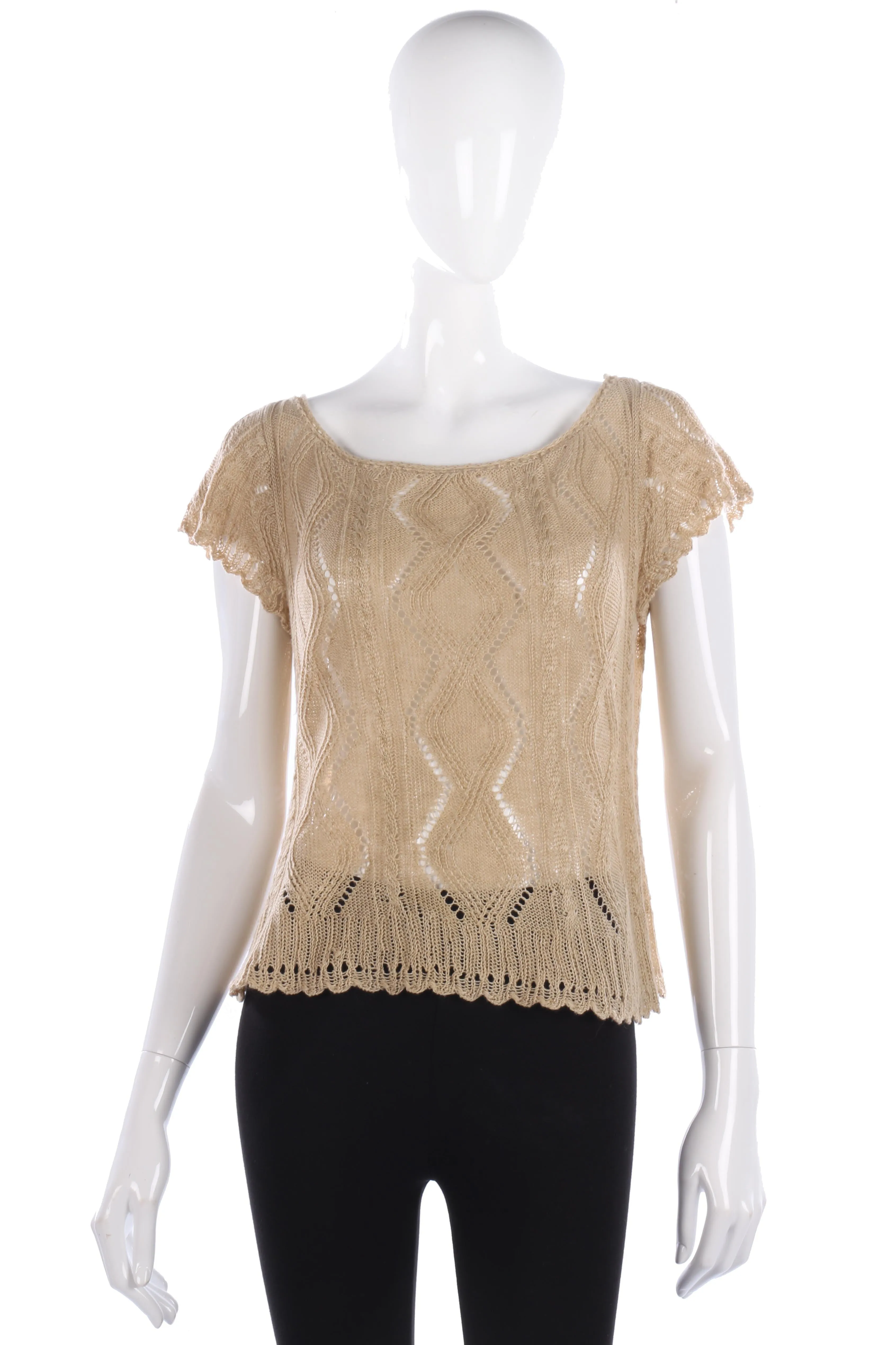 Ralph Lauren Knitted Linen Short Sleeved Summer Top Size M
