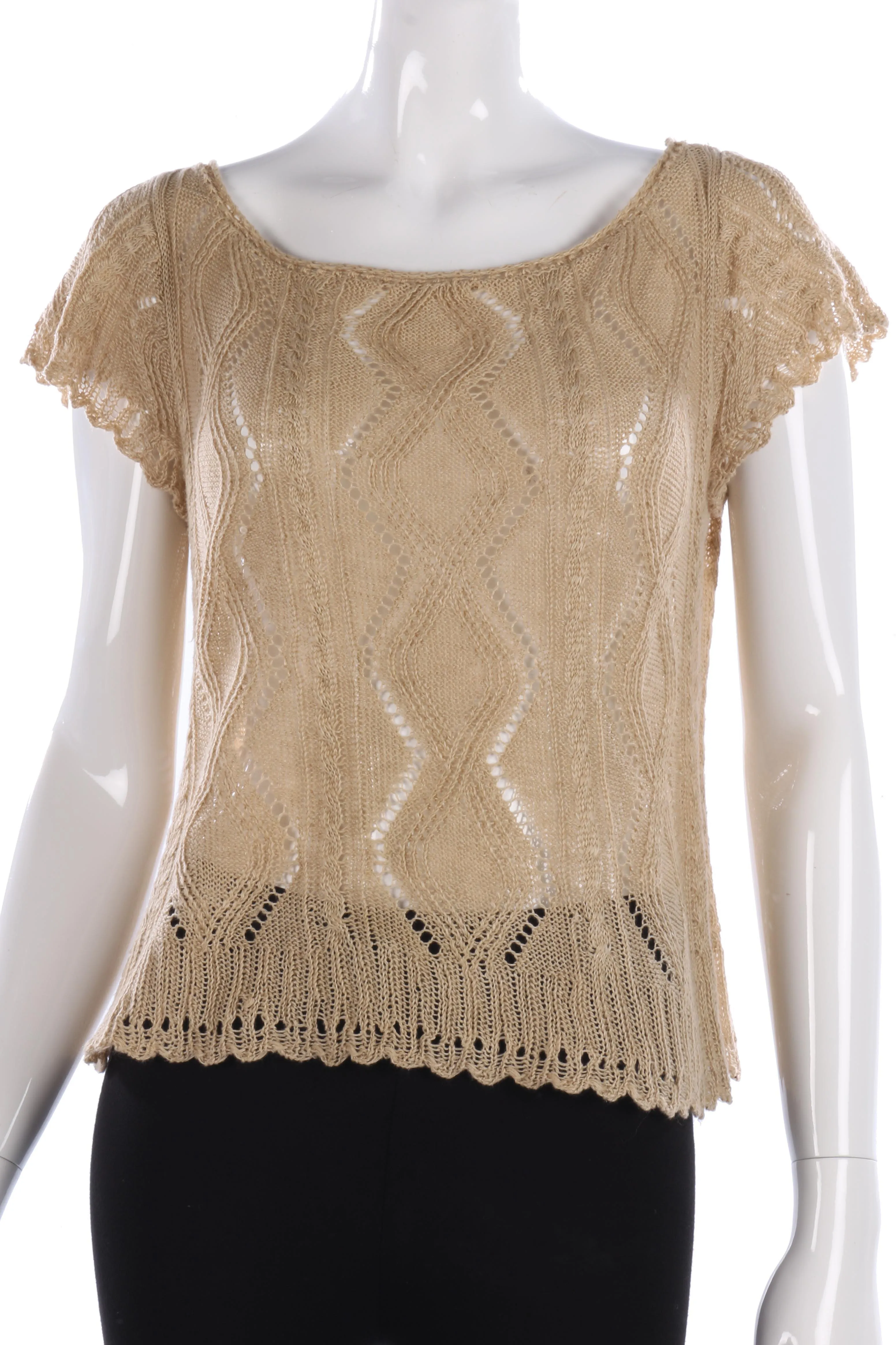 Ralph Lauren Knitted Linen Short Sleeved Summer Top Size M