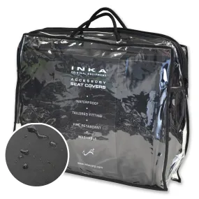 Range Rover Sport L494 2nd Generation Rear INKA Tailored Waterproof Seat Covers Black With Load Through/Ski Hatch MY13-22