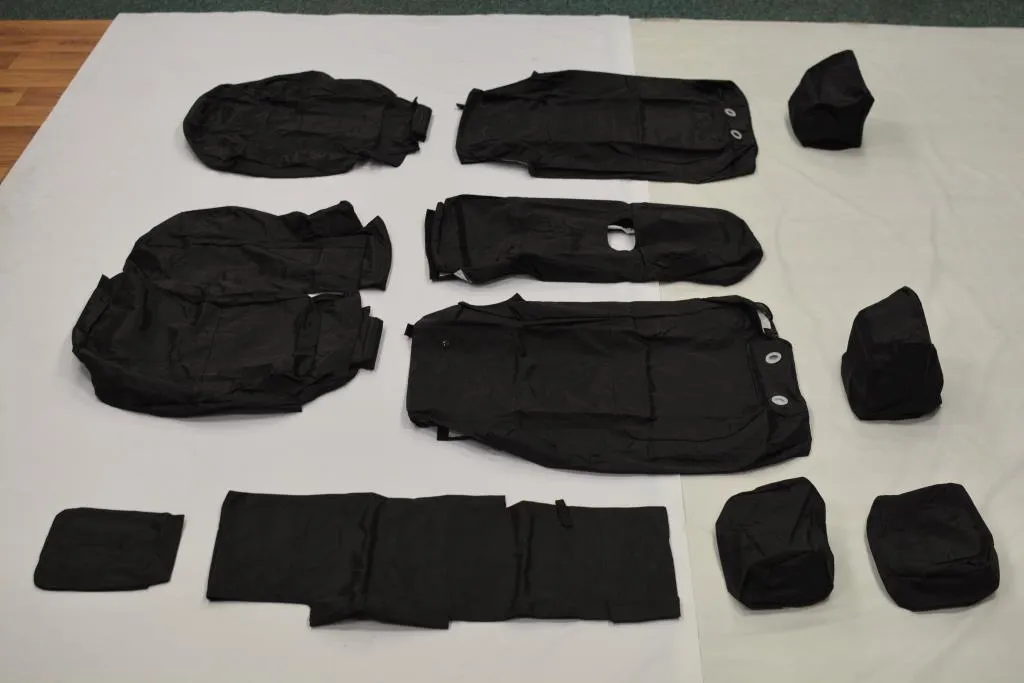 Range Rover Sport L494 2nd Generation Rear INKA Tailored Waterproof Seat Covers Black With Load Through/Ski Hatch MY13-22