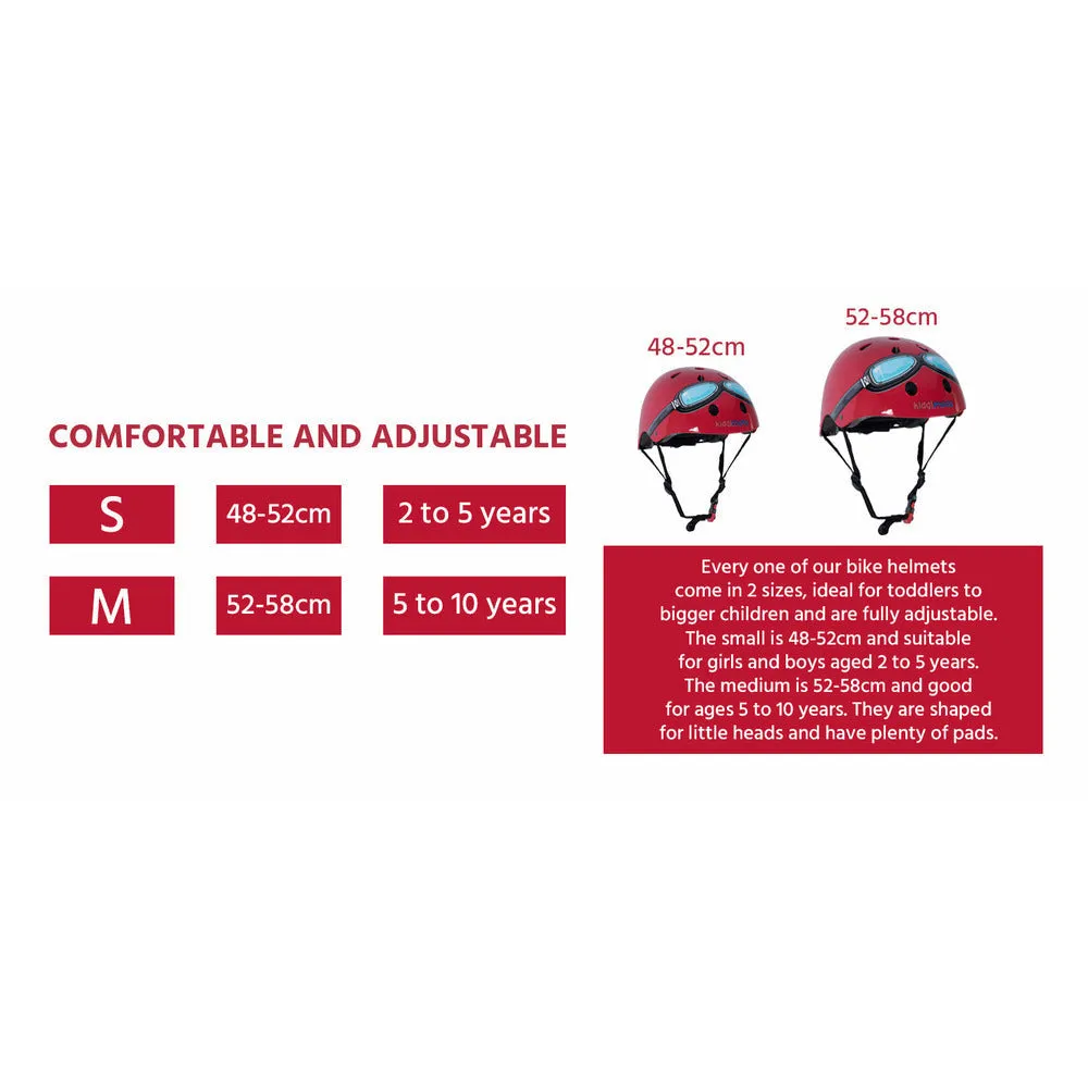 Red Goggle Bicycle Helmet