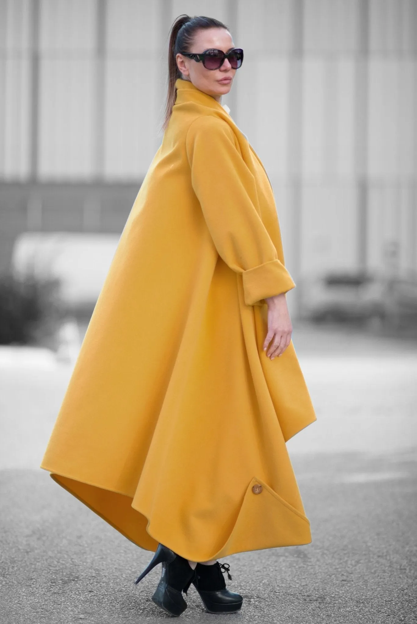 RENATA Winter Mustard Coat