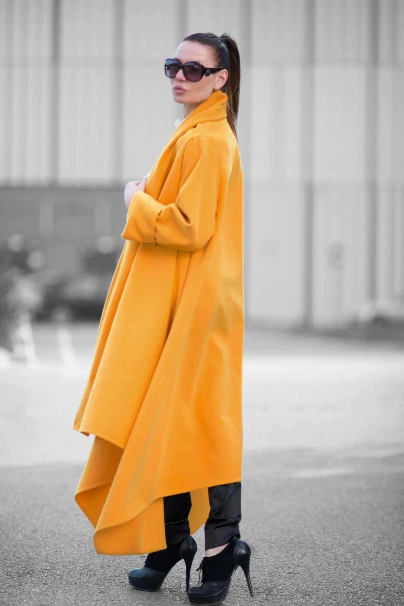 RENATA Winter Mustard Coat