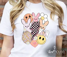 Retro Bunny Peeps Shirt, Cute Easter Graphic Tee