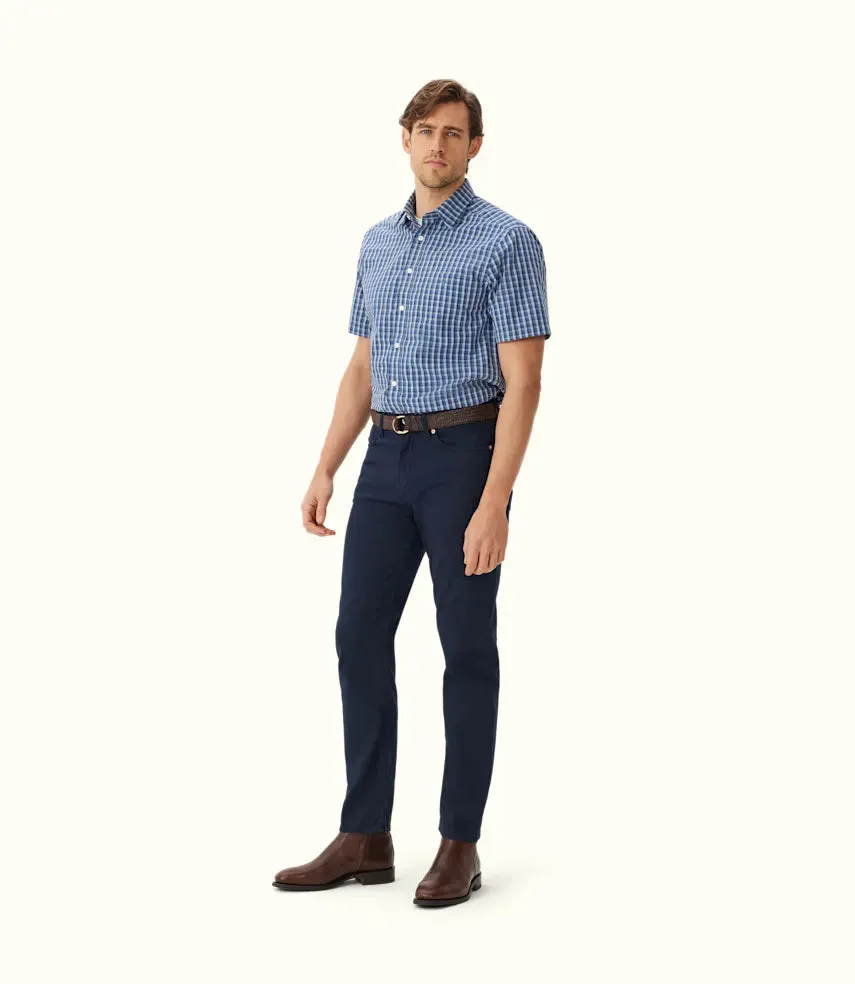 R.M.Williams - Classic Shirt - Short Sleeve - Check - Blue