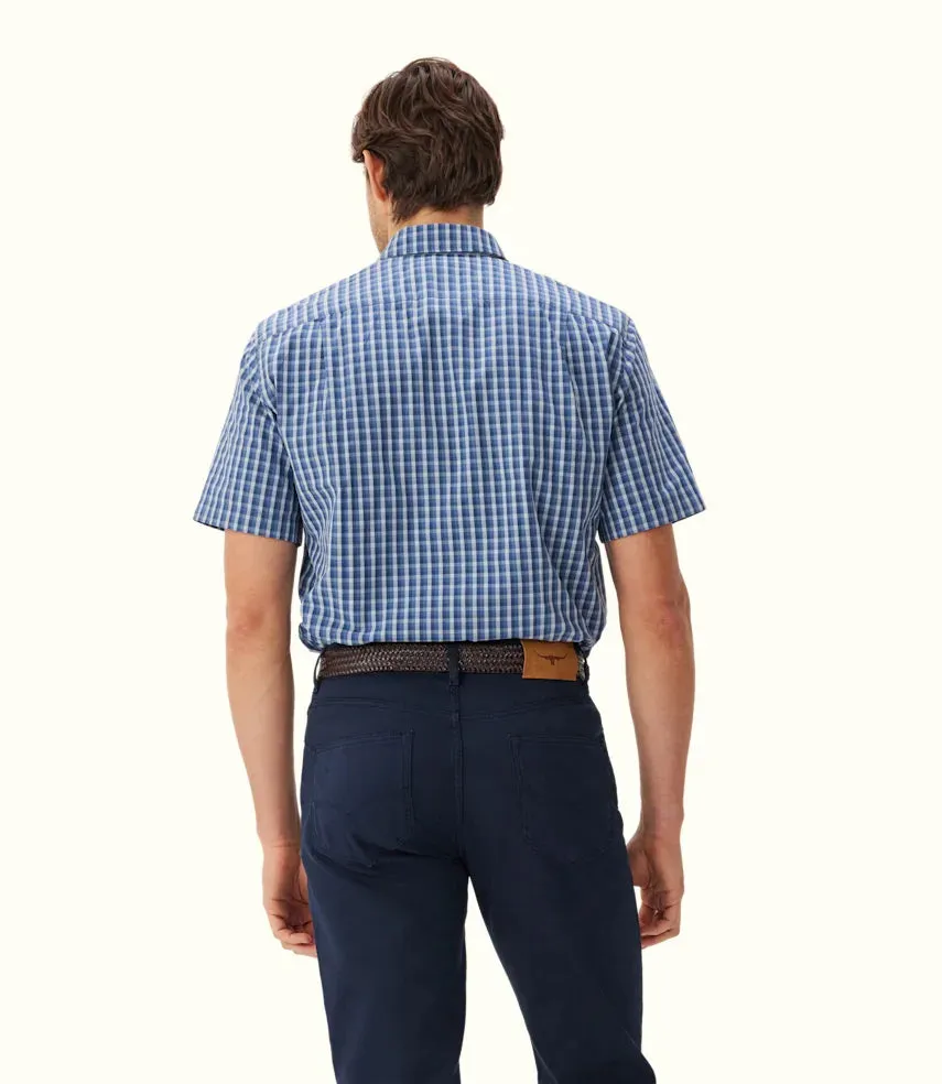 R.M.Williams - Classic Shirt - Short Sleeve - Check - Blue