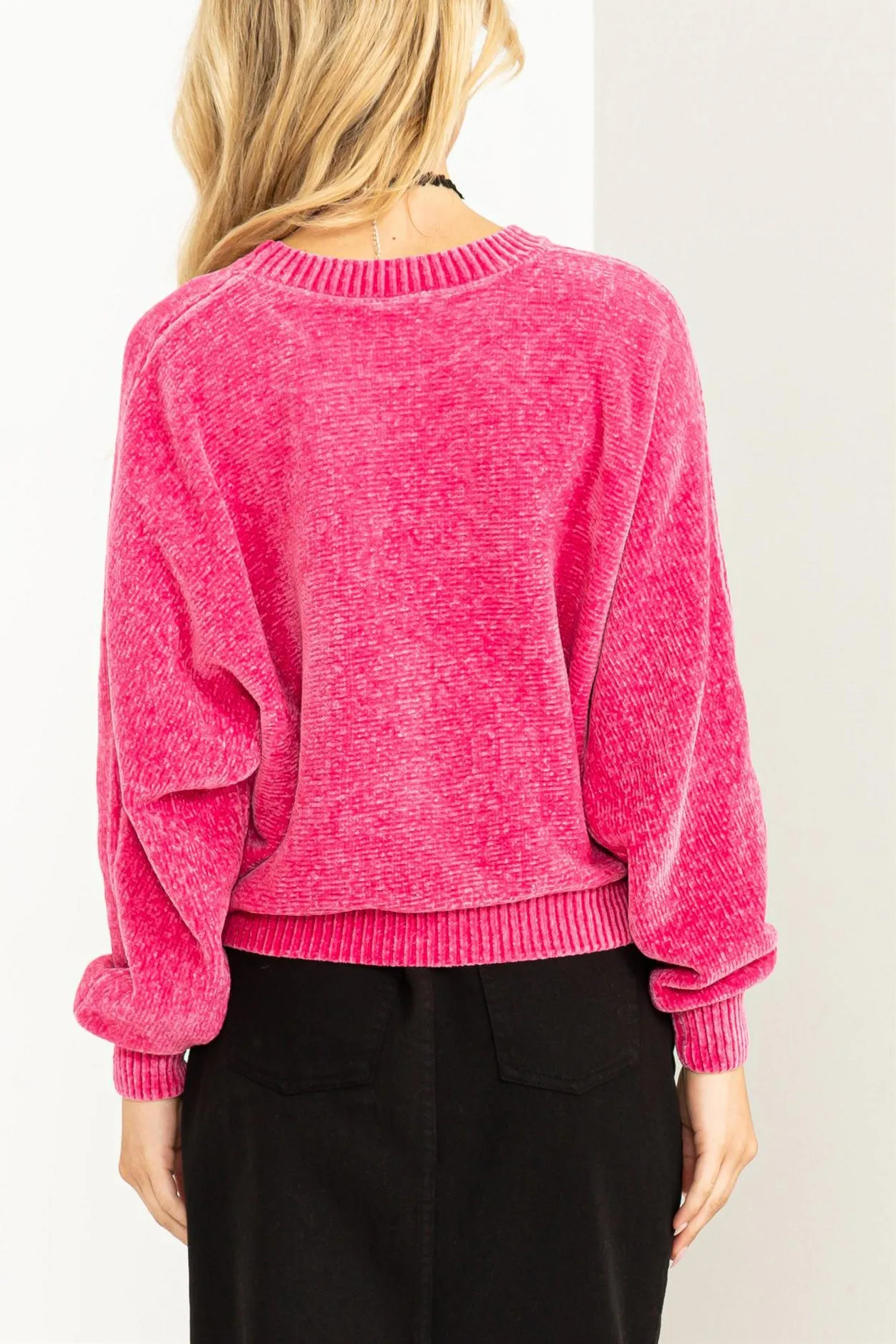 ROUND NECK SWEATER KNIT TOP