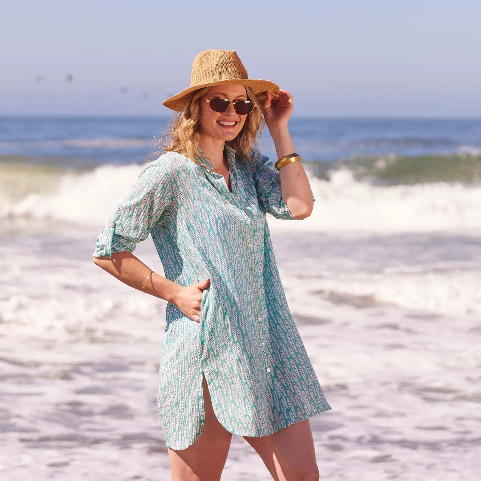 Sardina Ocean Button Down Beach Tunic