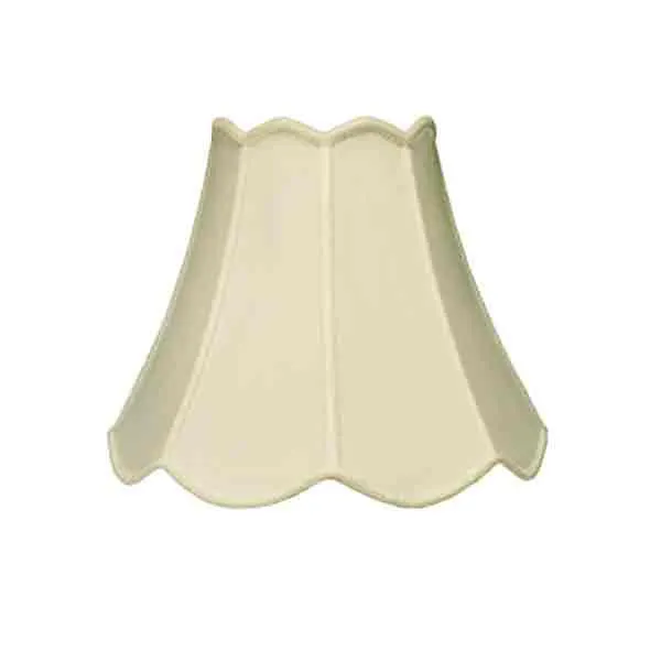Scallop Bell Lamp Shade, Eggshell 7x14x10