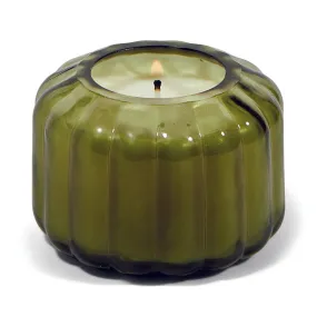 Secret Garden Small Ribbed Glass Candle