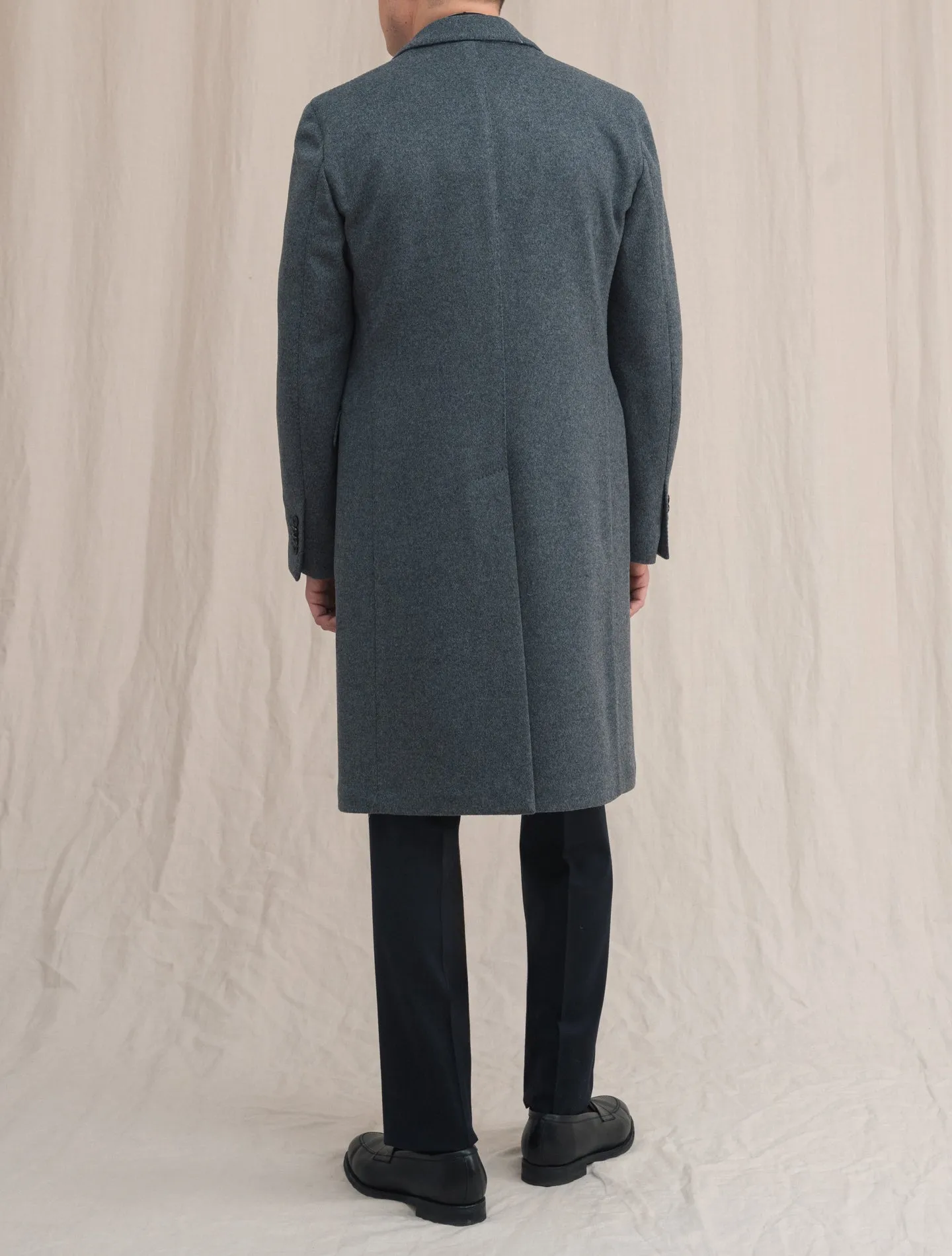 Single Breasted Wool Coat Grey