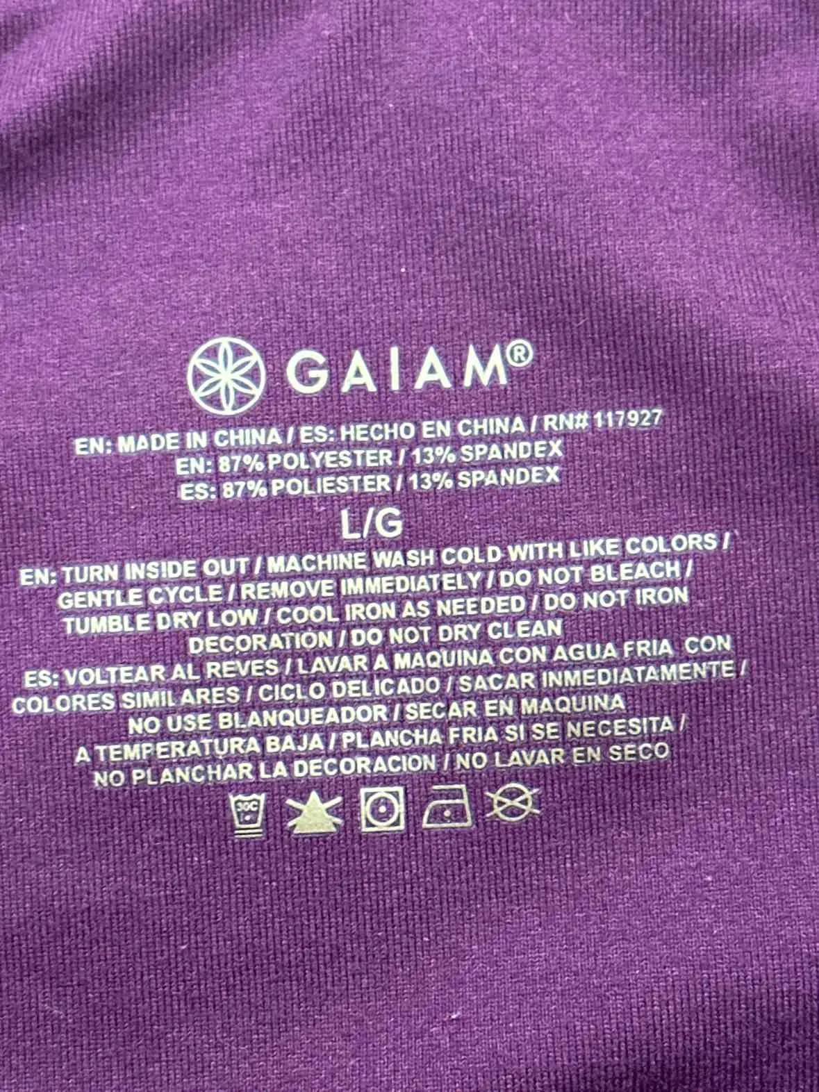 Size Large Gaiam Fuschia Women's Leggings
