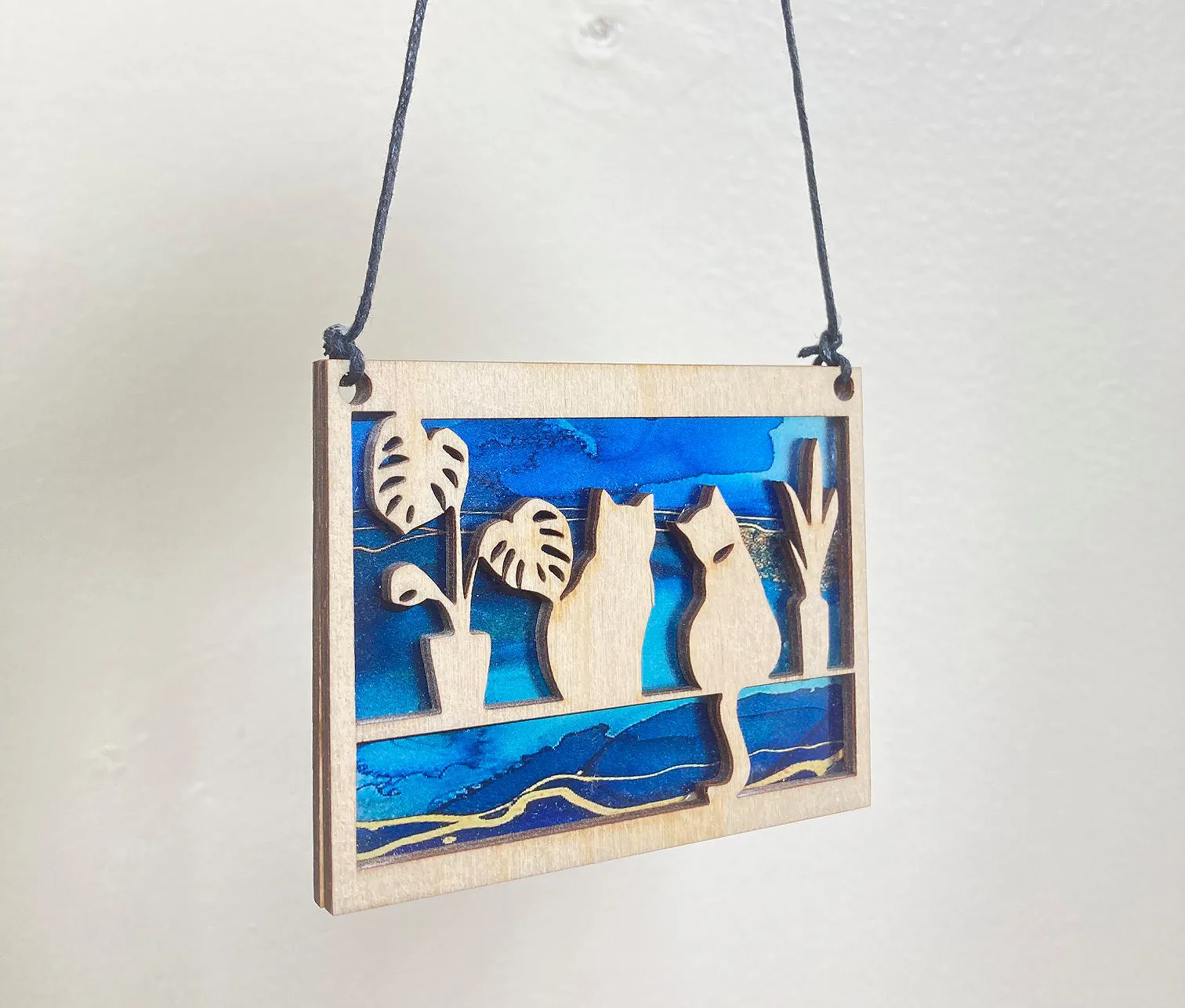 Squirrel Tacos Cats & Plants Suncatcher