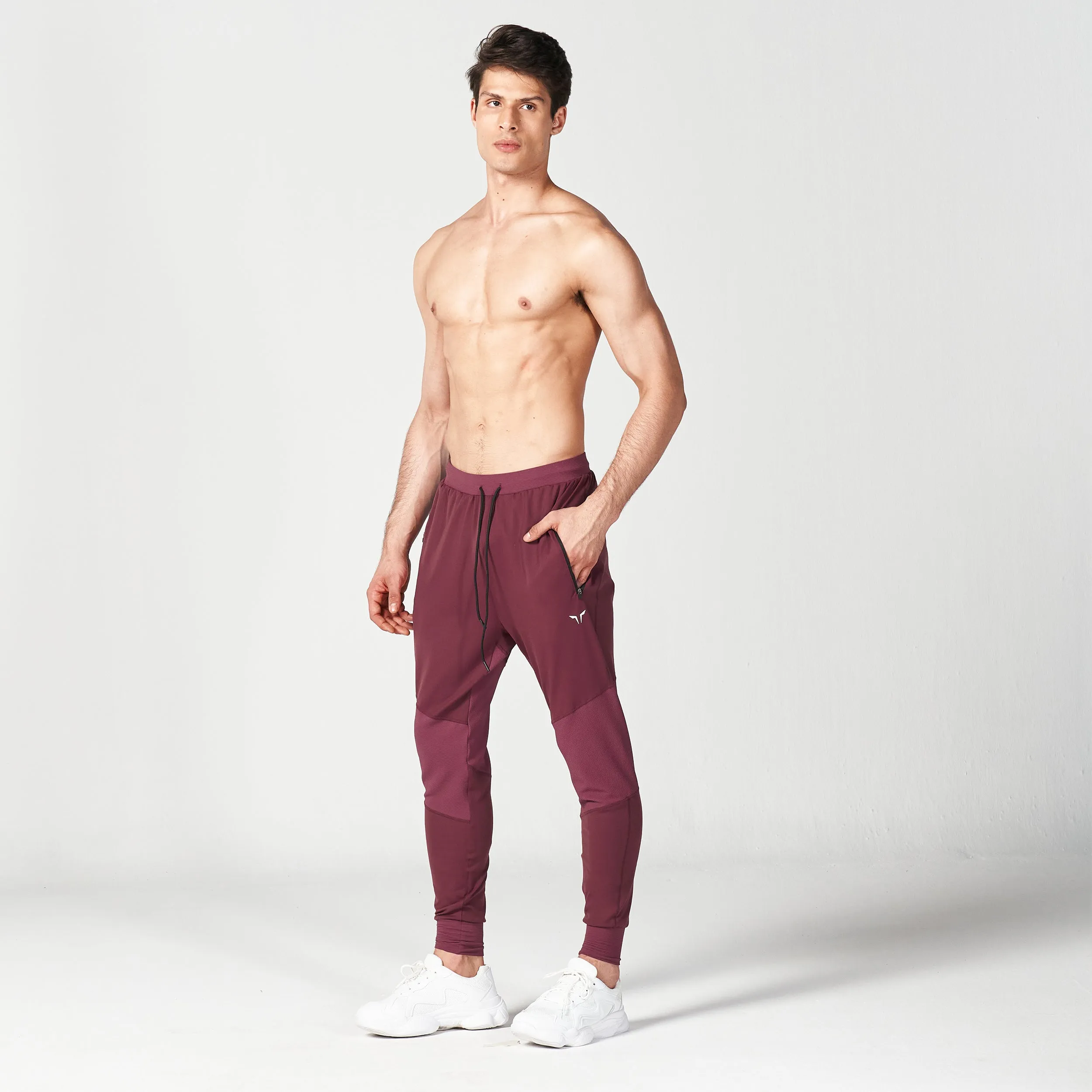 Statement Ribbed Joggers Reimagined SS23 - Burgundy