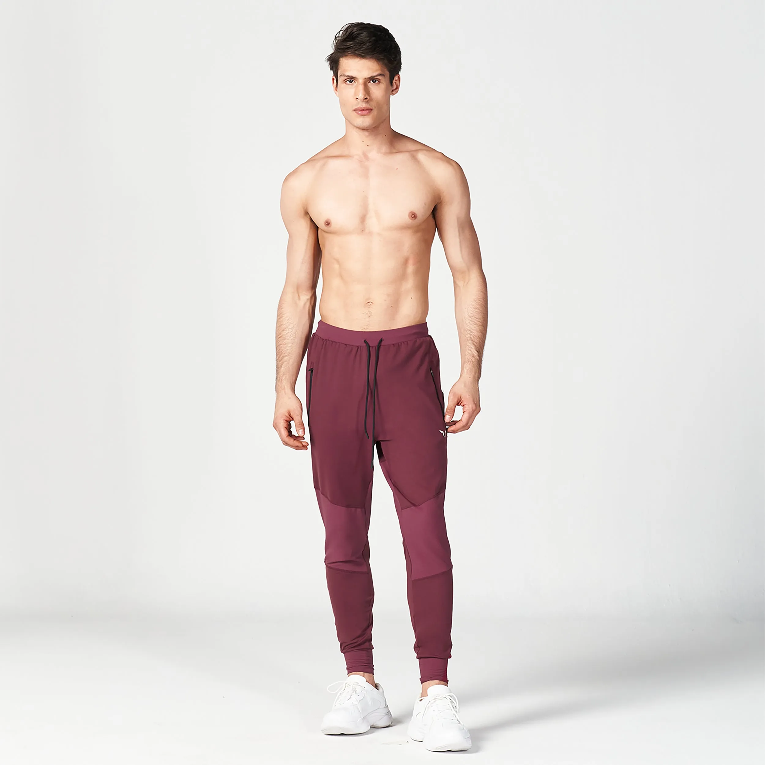 Statement Ribbed Joggers Reimagined SS23 - Burgundy