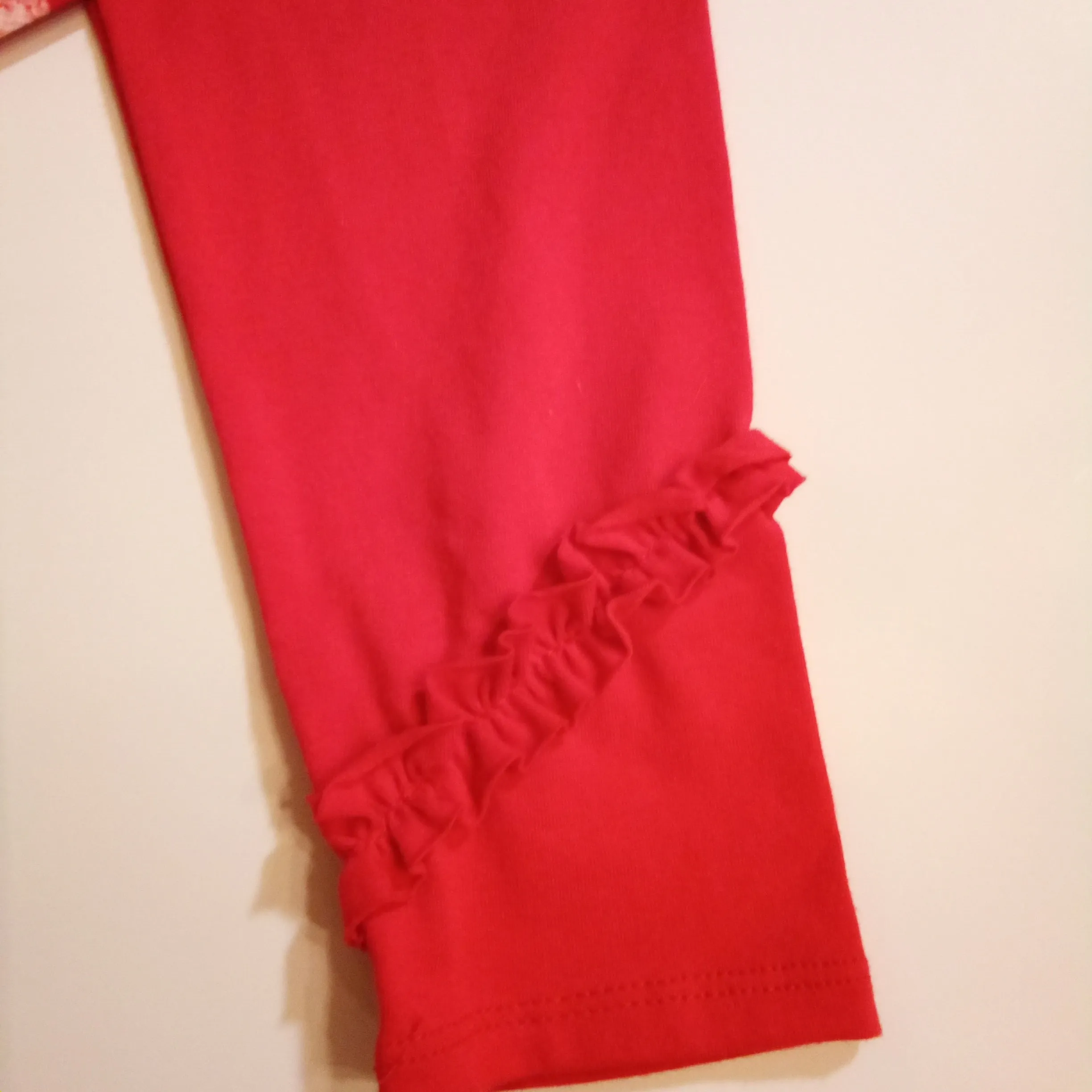 Sweetheart Floral Tunic with Red Leggings Set