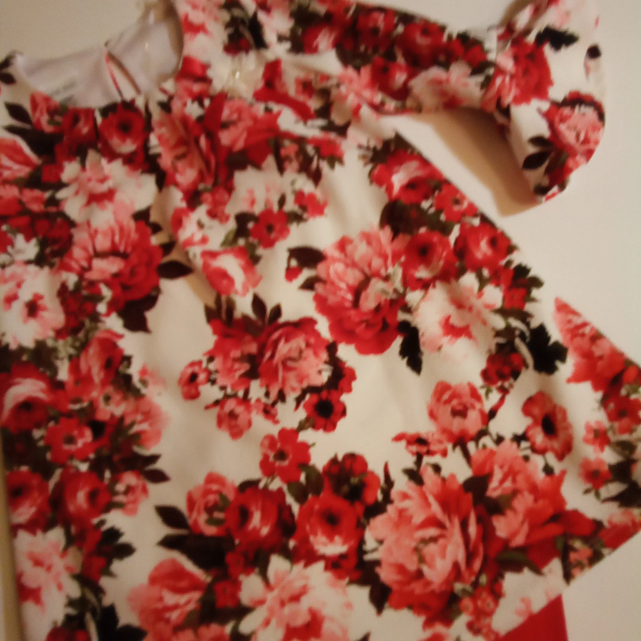 Sweetheart Floral Tunic with Red Leggings Set