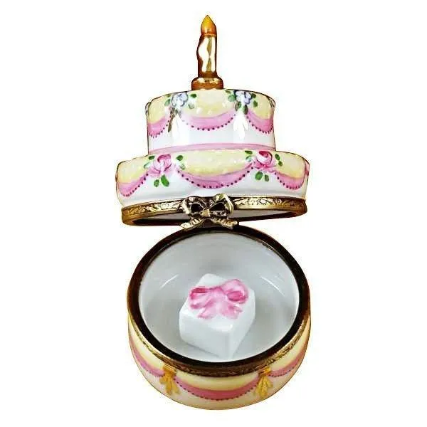 Two Layer Cake w Removable Gift
