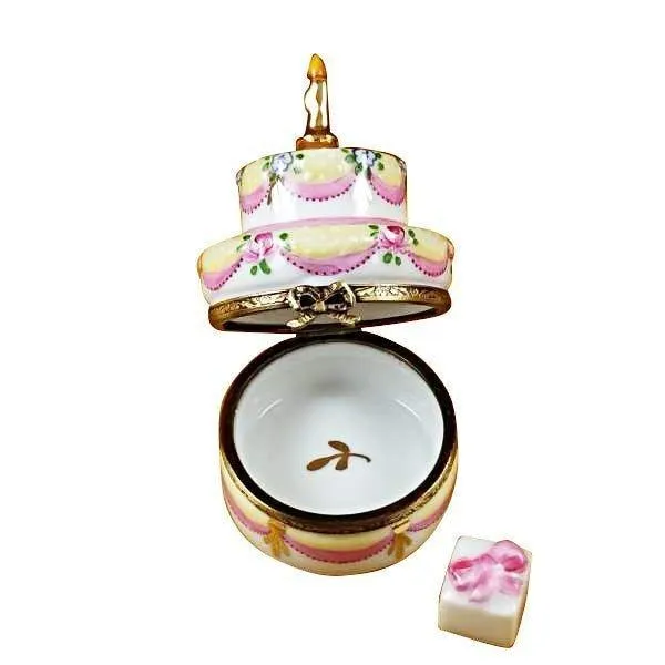 Two Layer Cake w Removable Gift