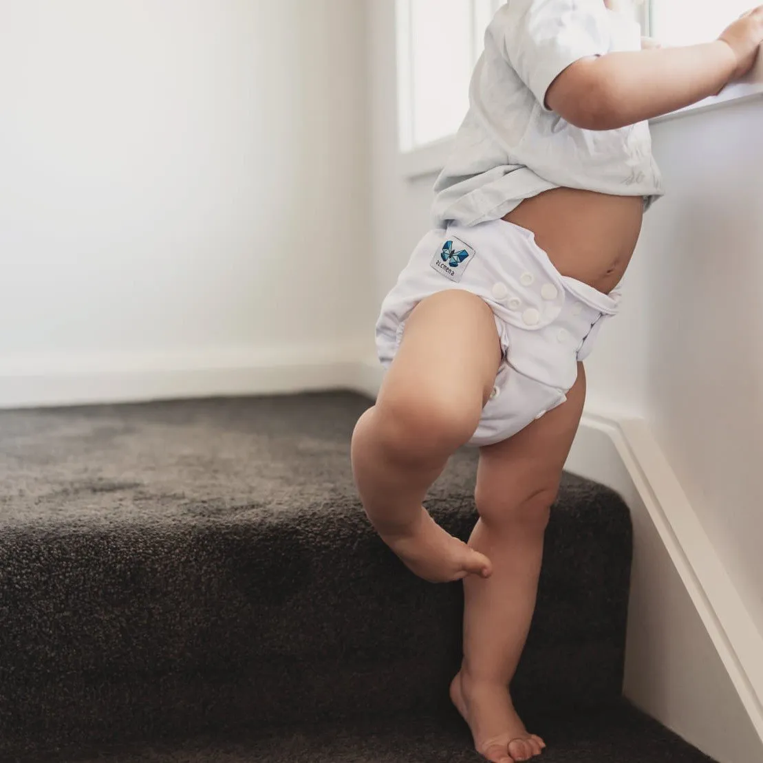 Ultimate Wipeable Cloth Nappy V1.0 | Clara-ty White