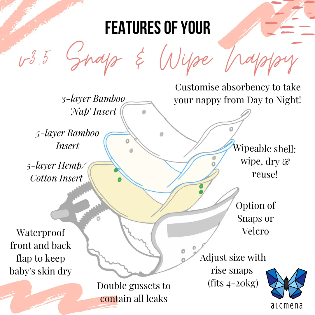 Ultimate Wipeable Cloth Nappy V1.0 | The Wee Prince