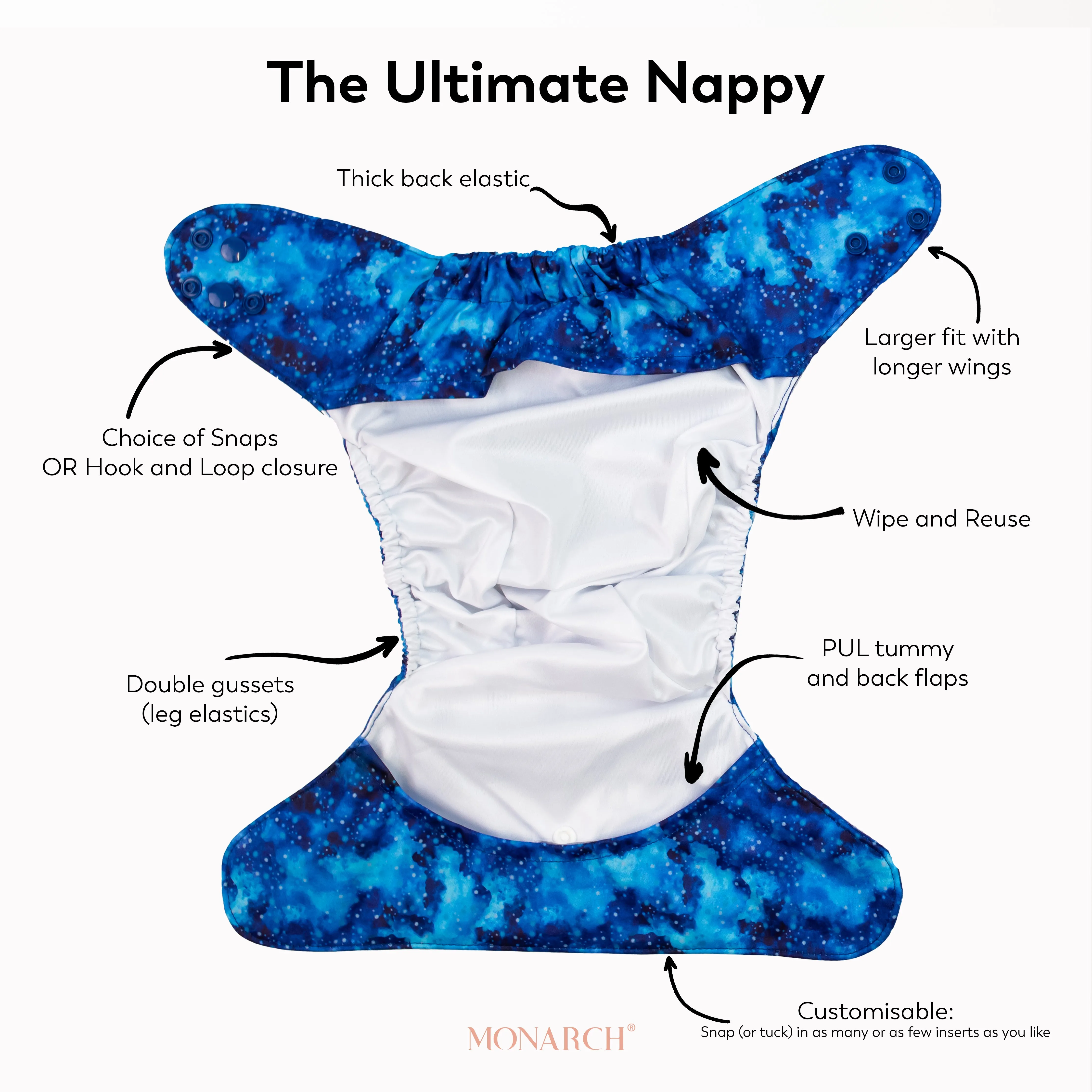 Ultimate Wipeable Cloth Nappy V2.0 | Jane Eyre