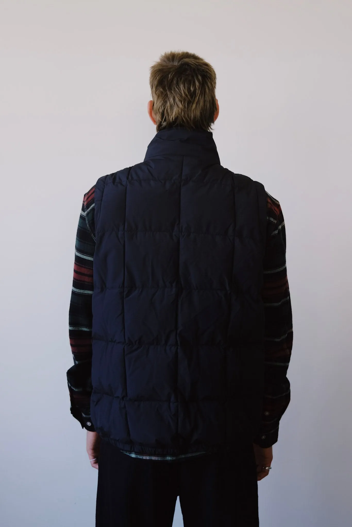 unisex quilted vest - anil - black