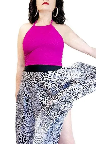 vibrant fuchsia textured halter tango top