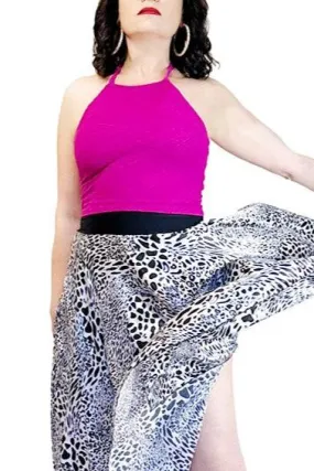 vibrant fuchsia textured halter tango top