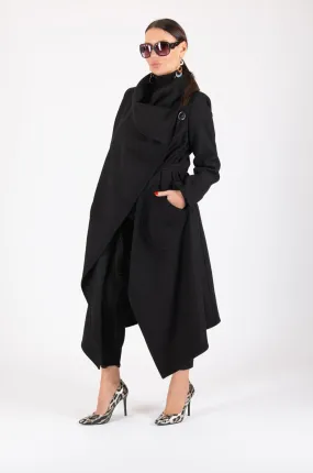 VICTORIA Autumn Women Black Coat