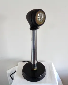 Vintage Bullet Shaped Microphone With Stand