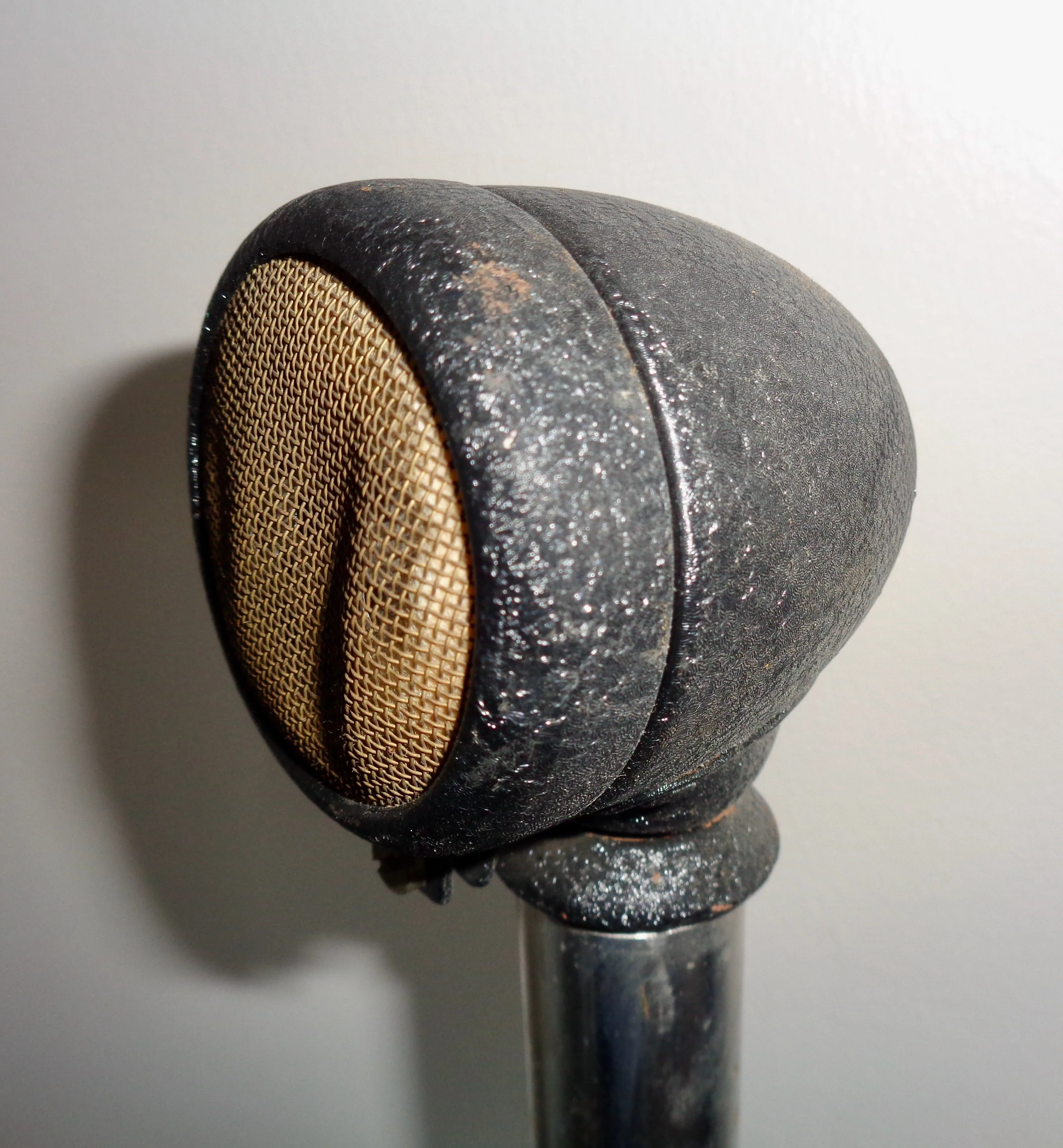 Vintage Bullet Shaped Microphone With Stand