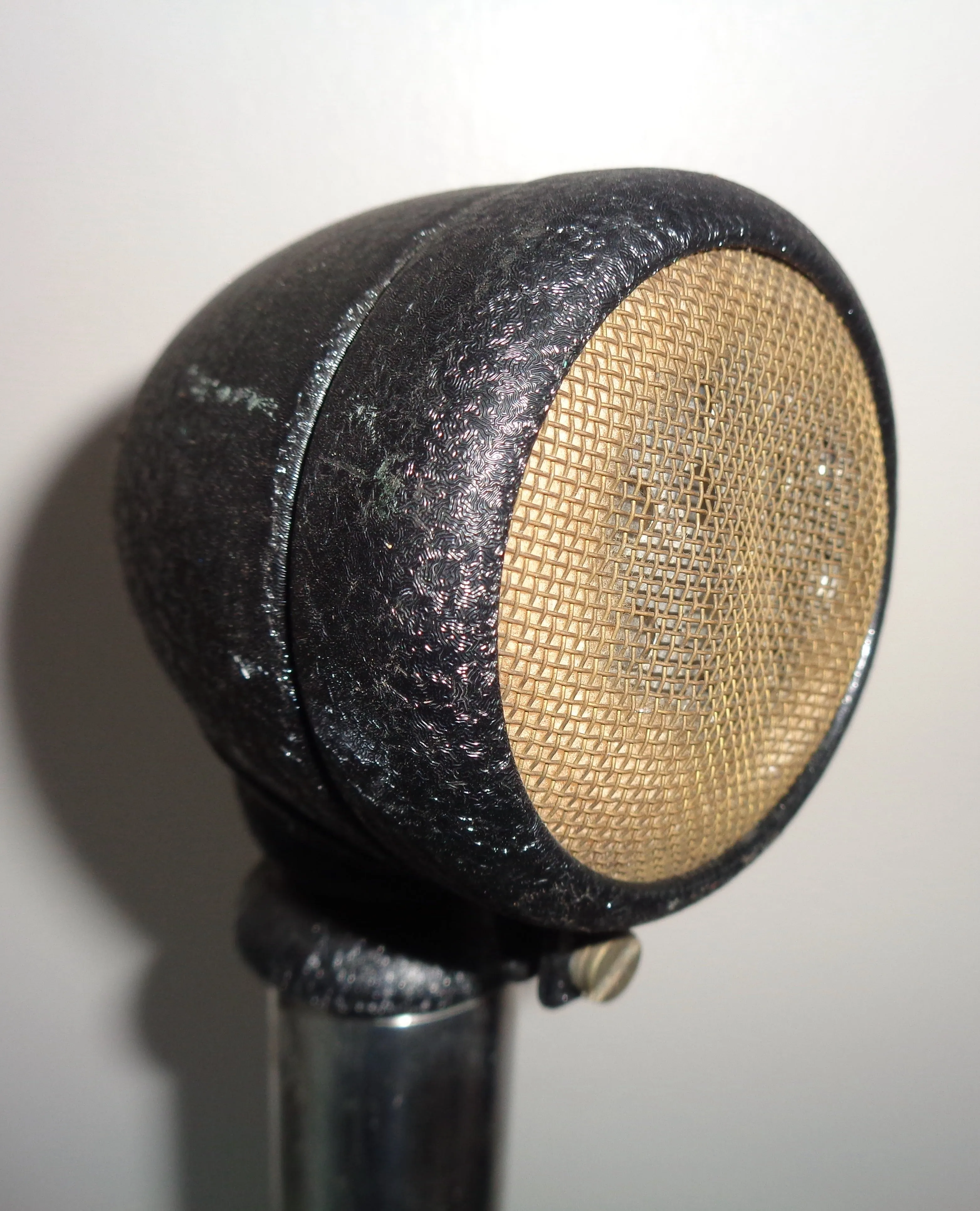 Vintage Bullet Shaped Microphone With Stand