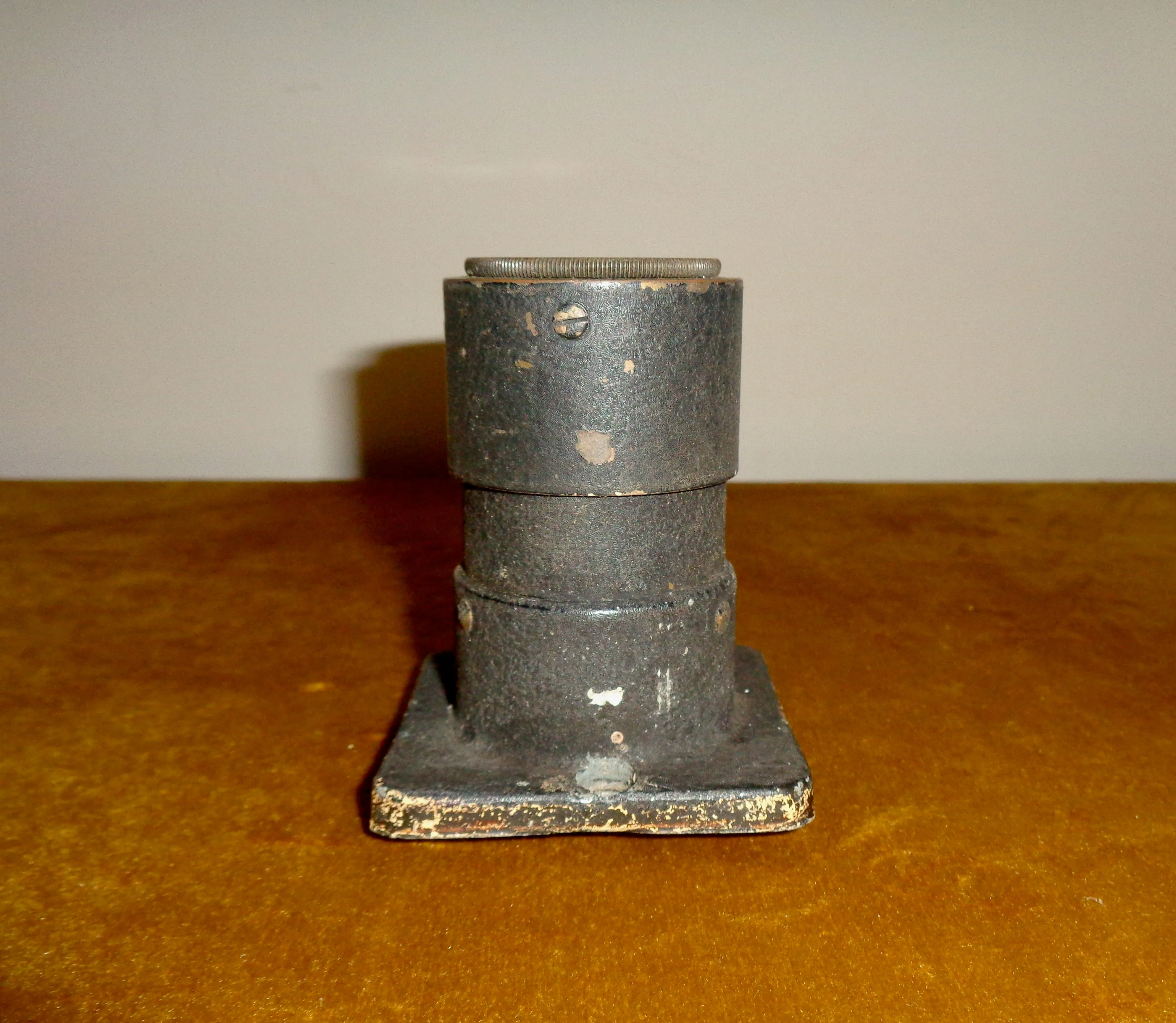 Vintage Charles Frank Ramsden Instrument Eyepiece 1/4" In Black Coated Brass Stand