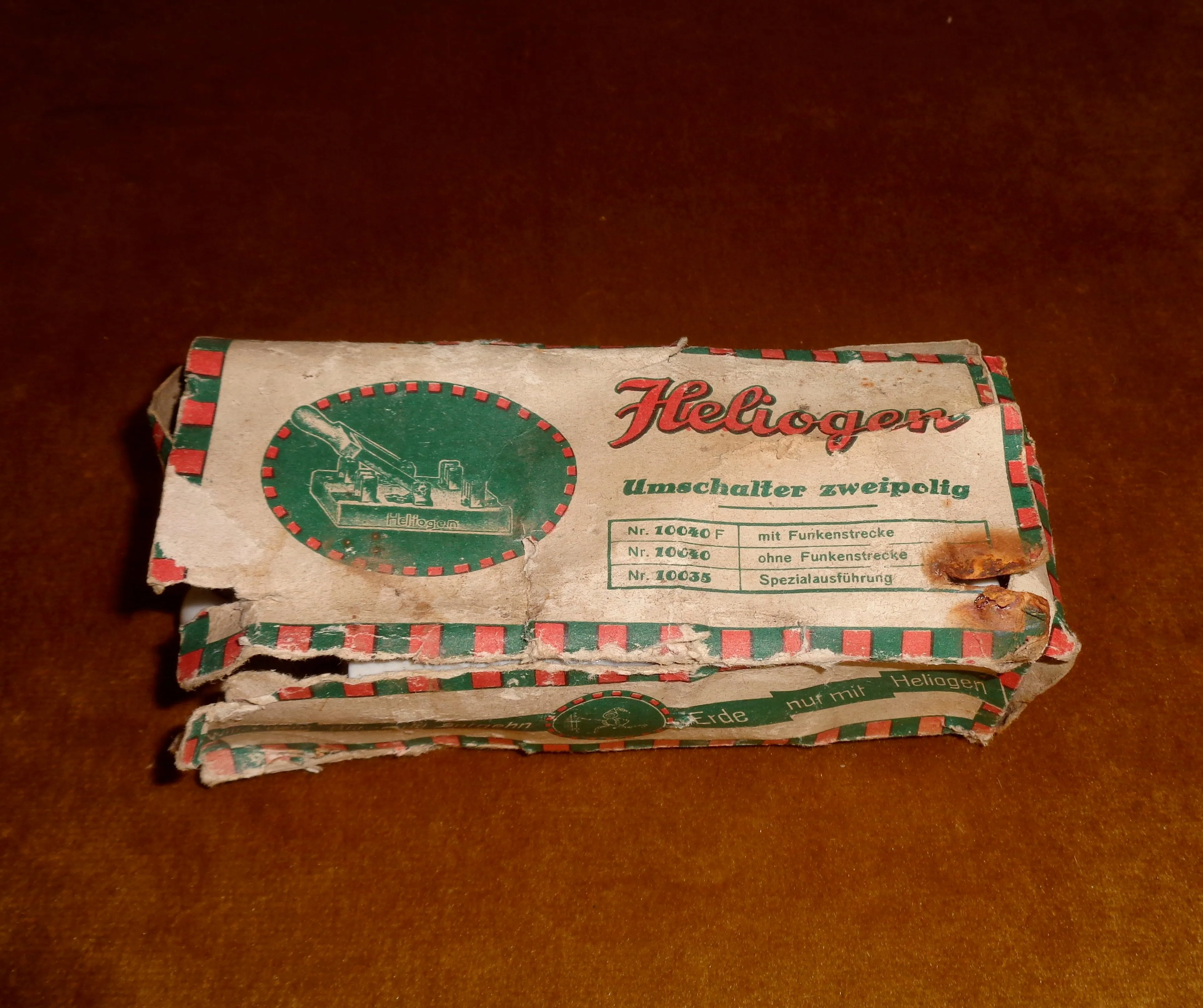 Vintage Heliogen Porcelain Aerial Knife Switch Double Pole Double Throw DPDT 9 cm x 5 cm