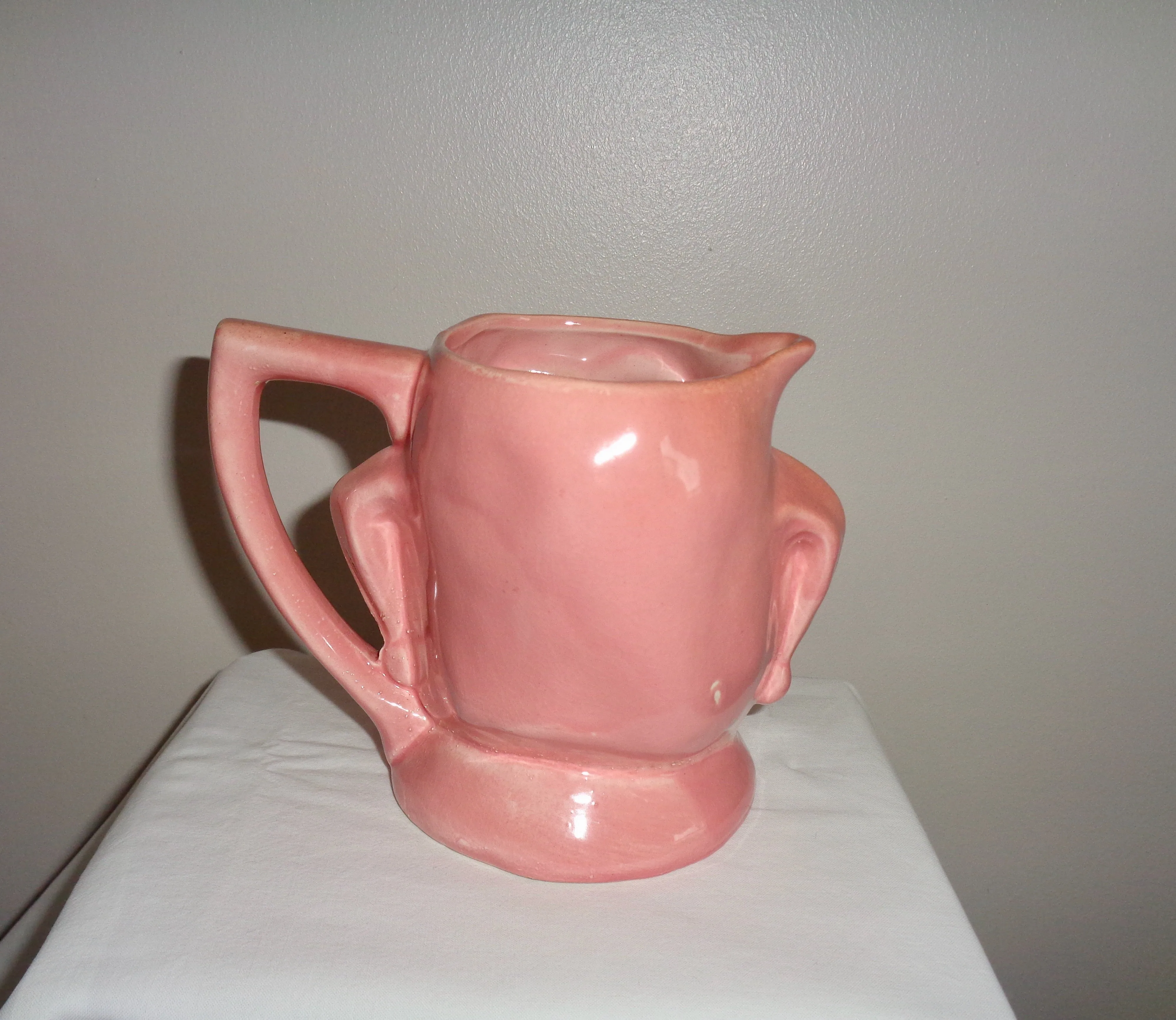 Vintage Pink Jester Character Toby Jug