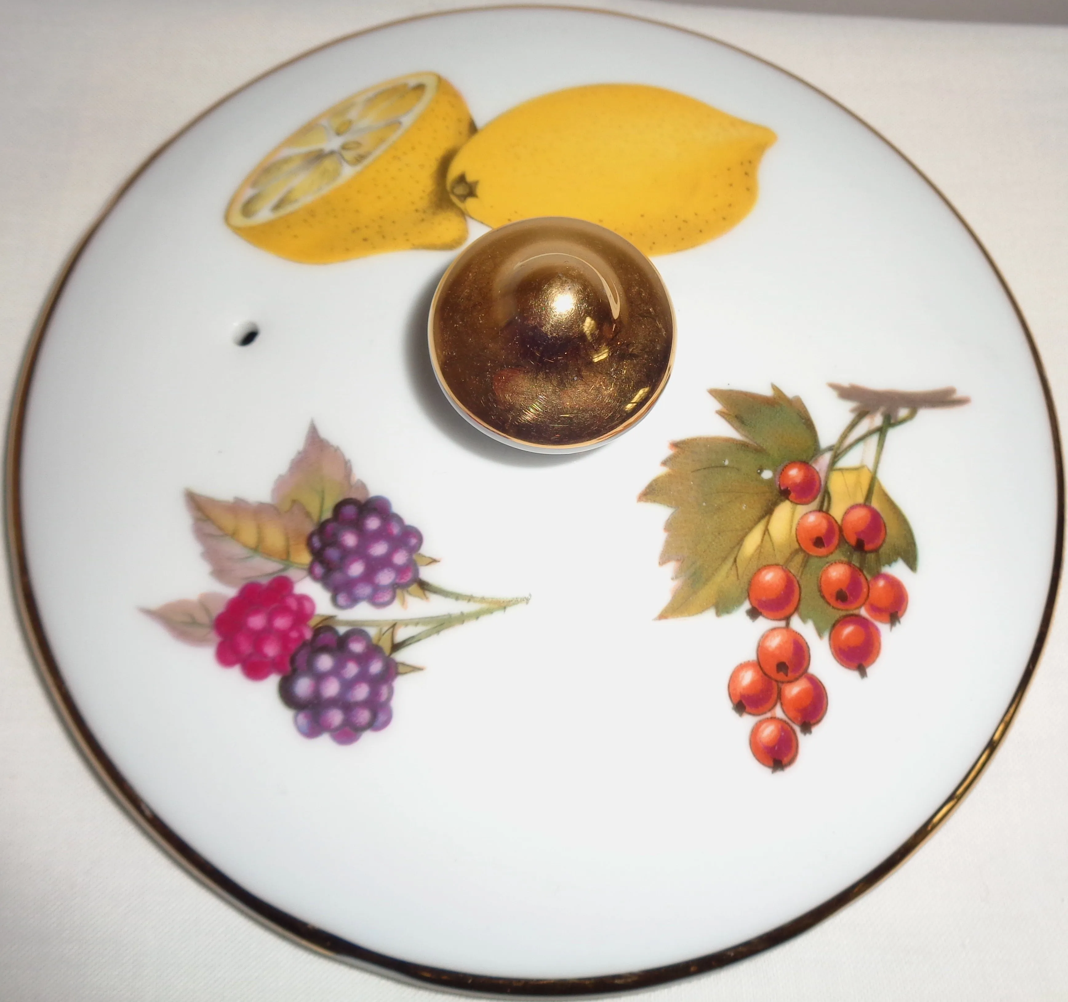 Vintage Royal Worcester Evesham Gold 2 Pint Storage Jar / Marmite Pot / Cooking Pot
