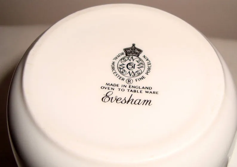 Vintage Royal Worcester Evesham Gold Small Milk Jug