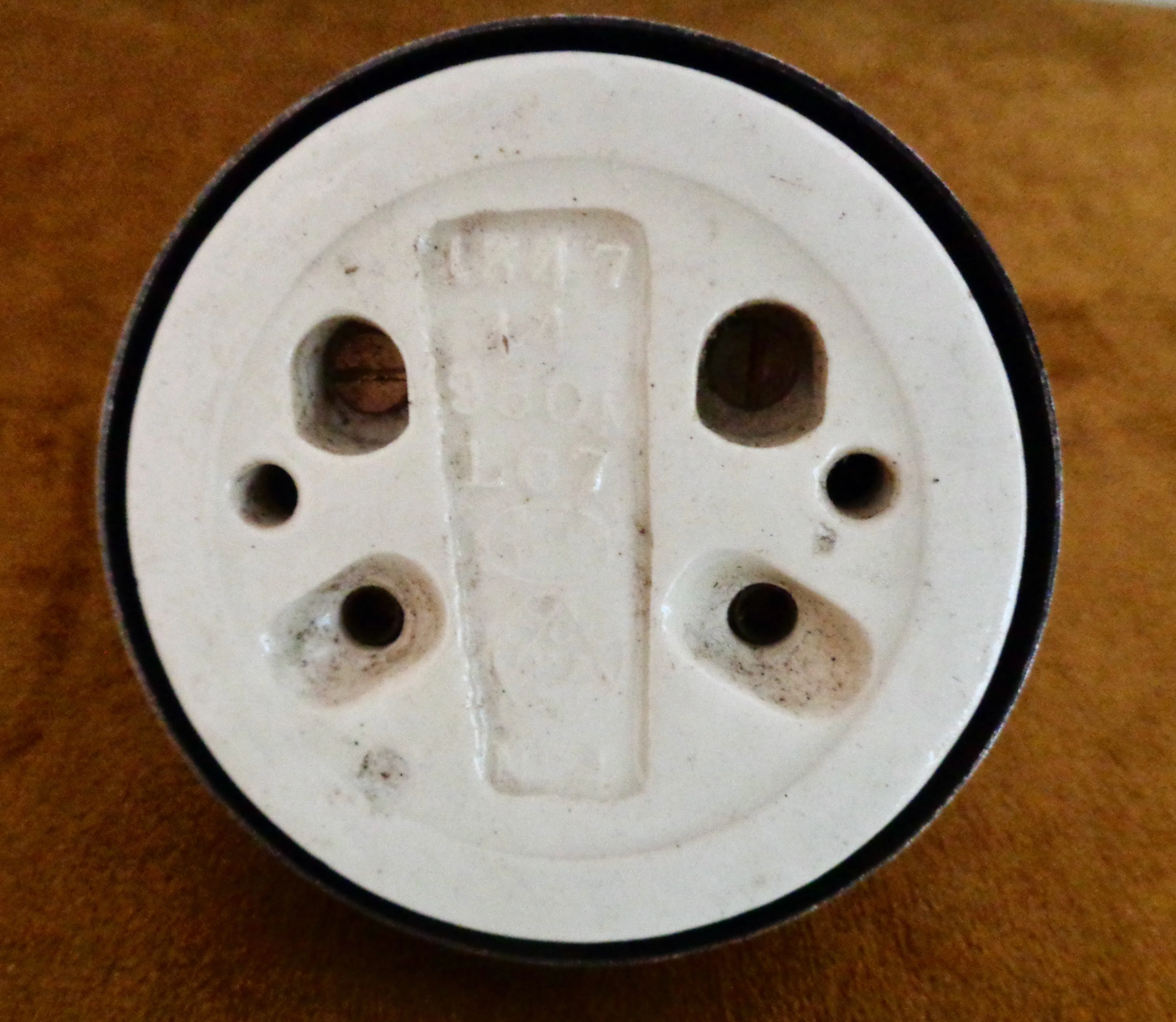 Vintage Tucker Telac Chrome / White Ceramic British Toggle Light Switch